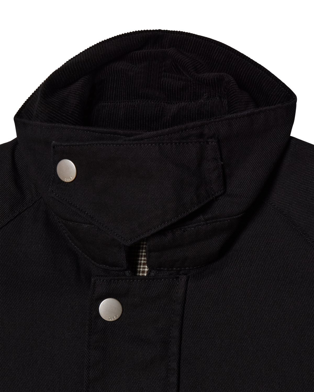 OBEY CADEN WORK JACKET - BLACK FADED WASH
