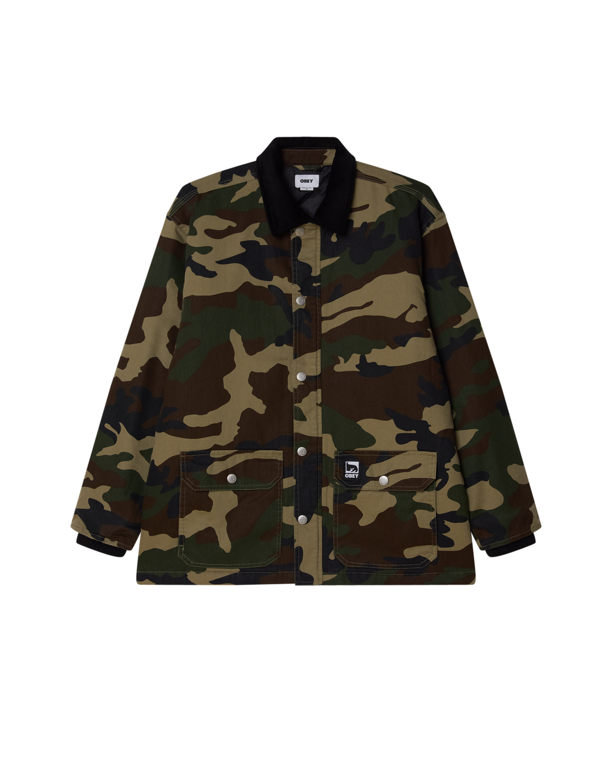 OBEY NORTON BARN COAT - WOODLAND CAMO
