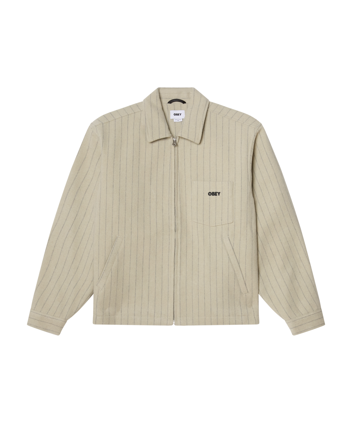 OBEY VERNON ZIP JACKET - ABBEY STONE MULTI