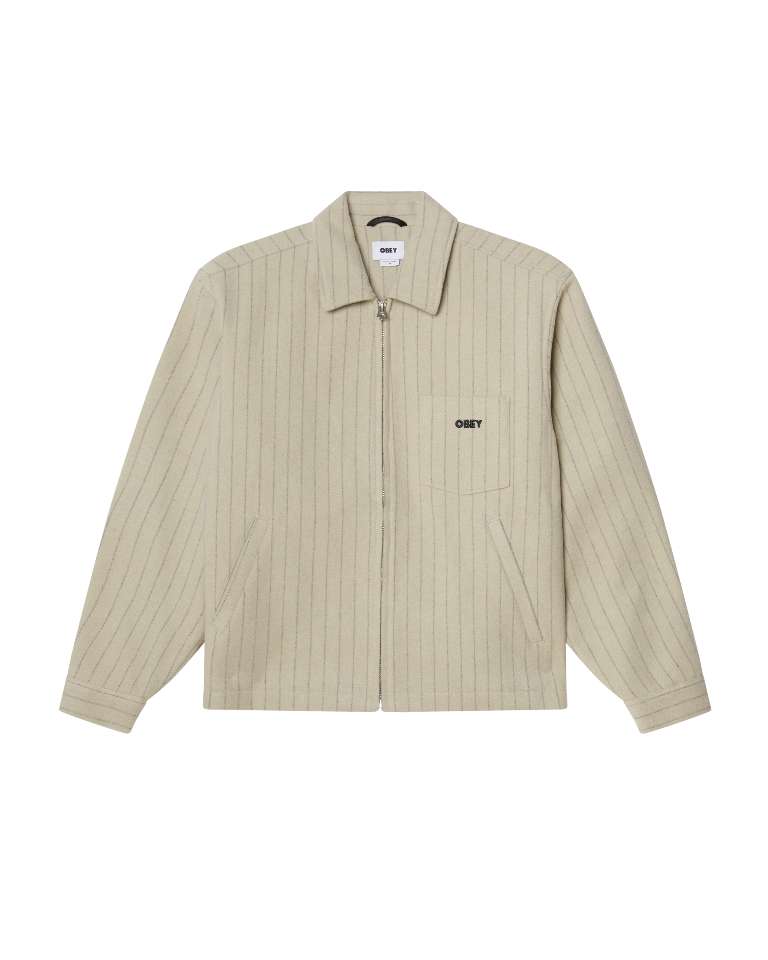 OBEY VERNON ZIP JACKET - ABBEY STONE MULTI