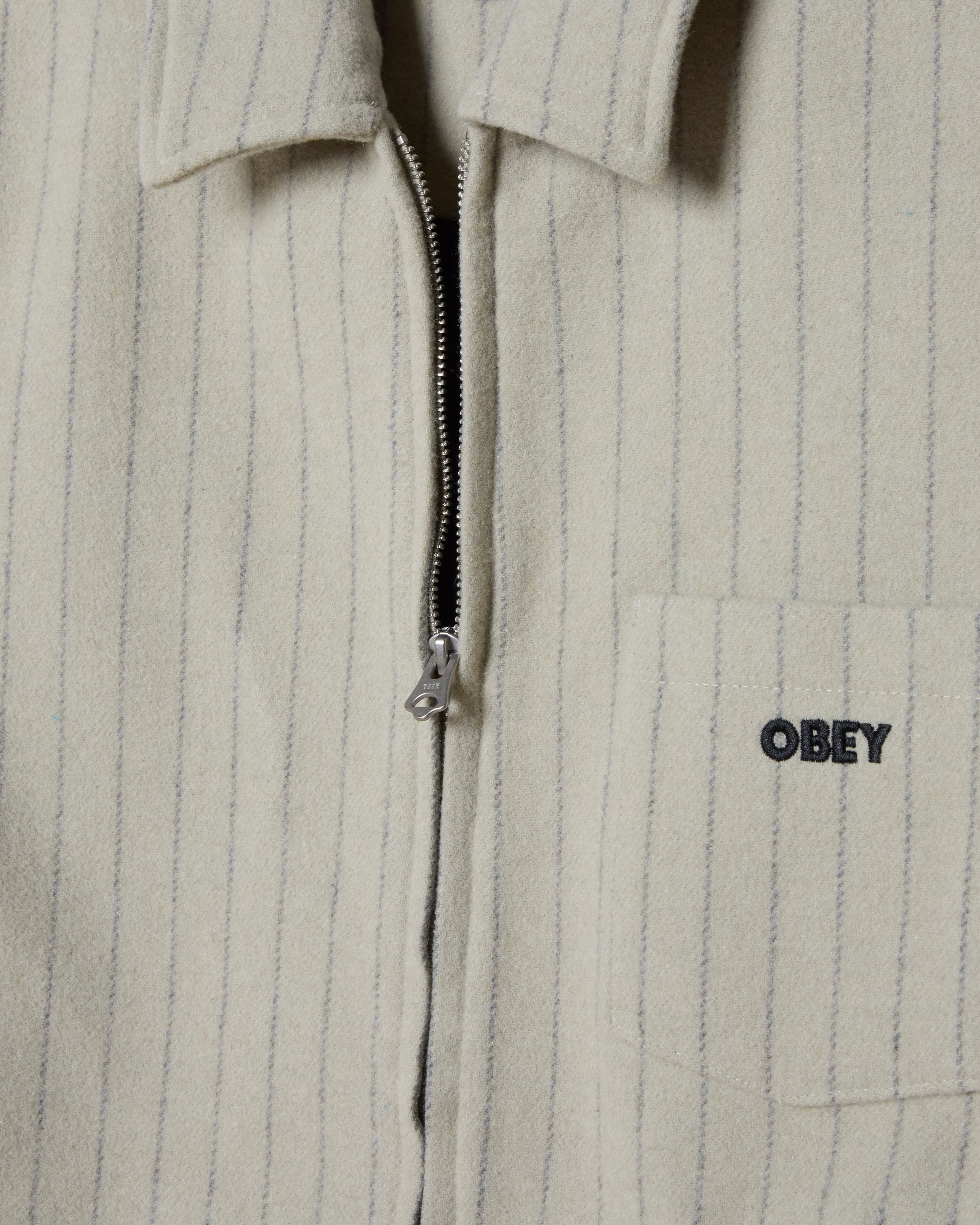 OBEY VERNON ZIP JACKET - ABBEY STONE MULTI