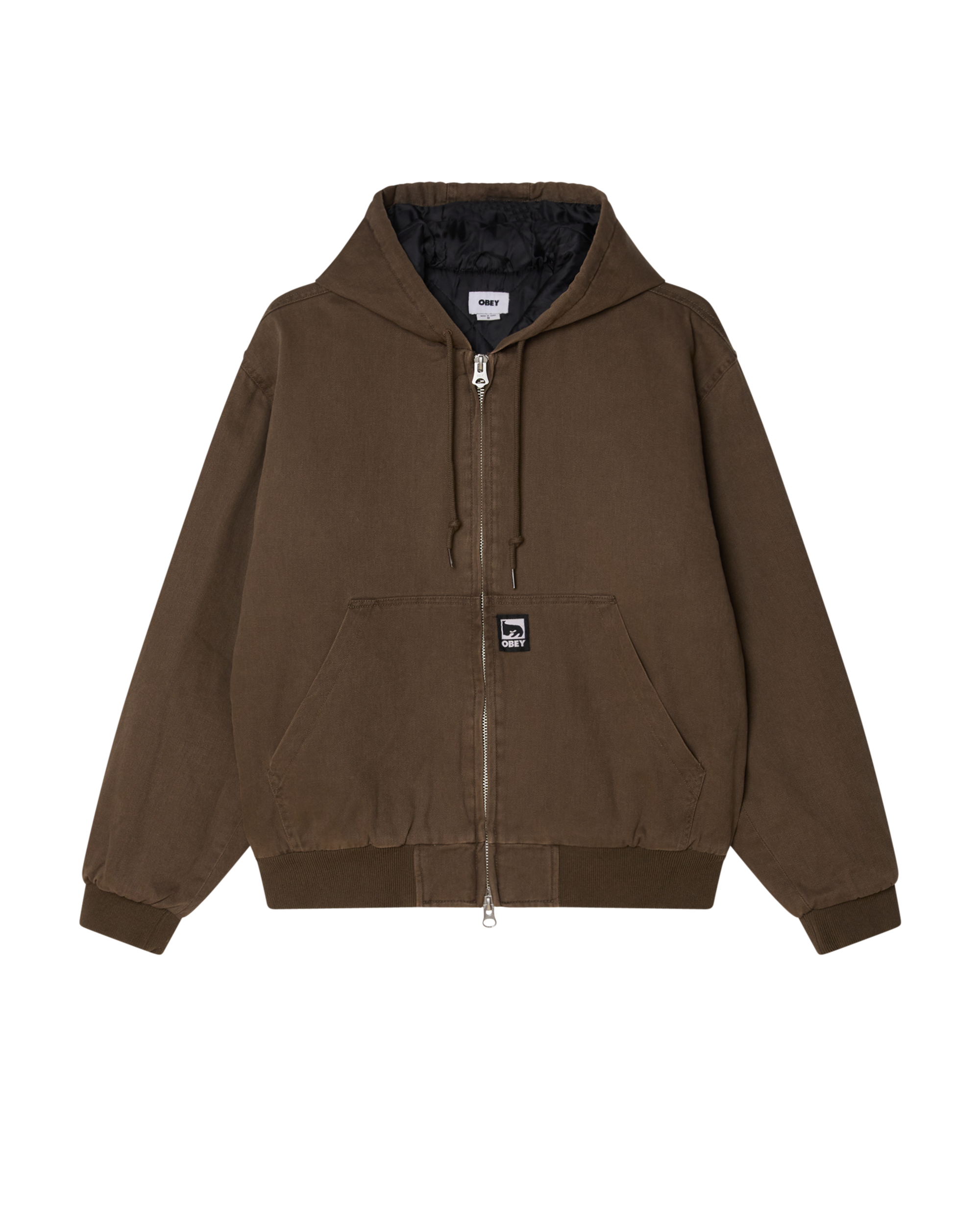 OBEY RANDY ZIP UP HOOD - WREN FADED WASH