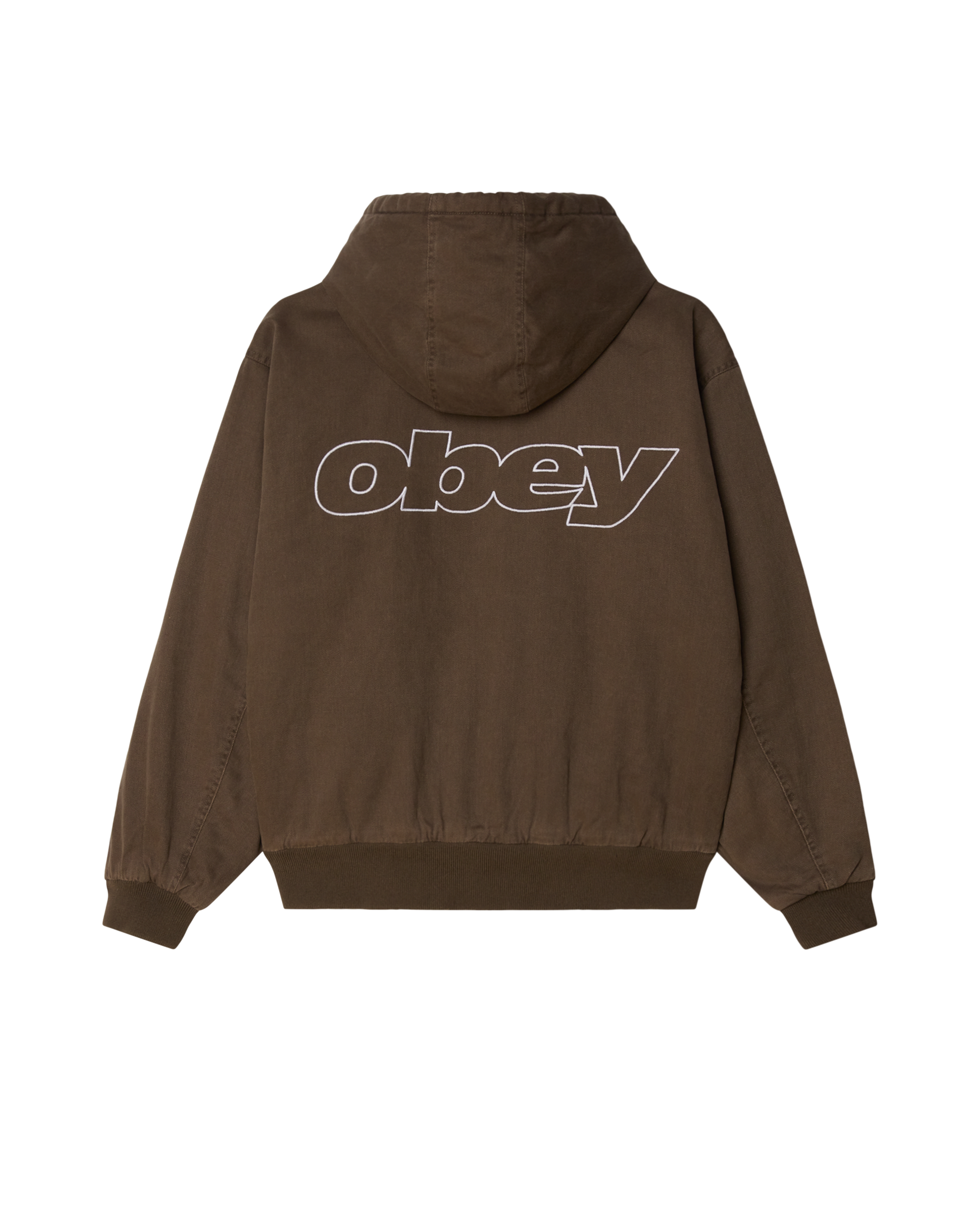 OBEY RANDY ZIP UP HOOD - WREN FADED WASH