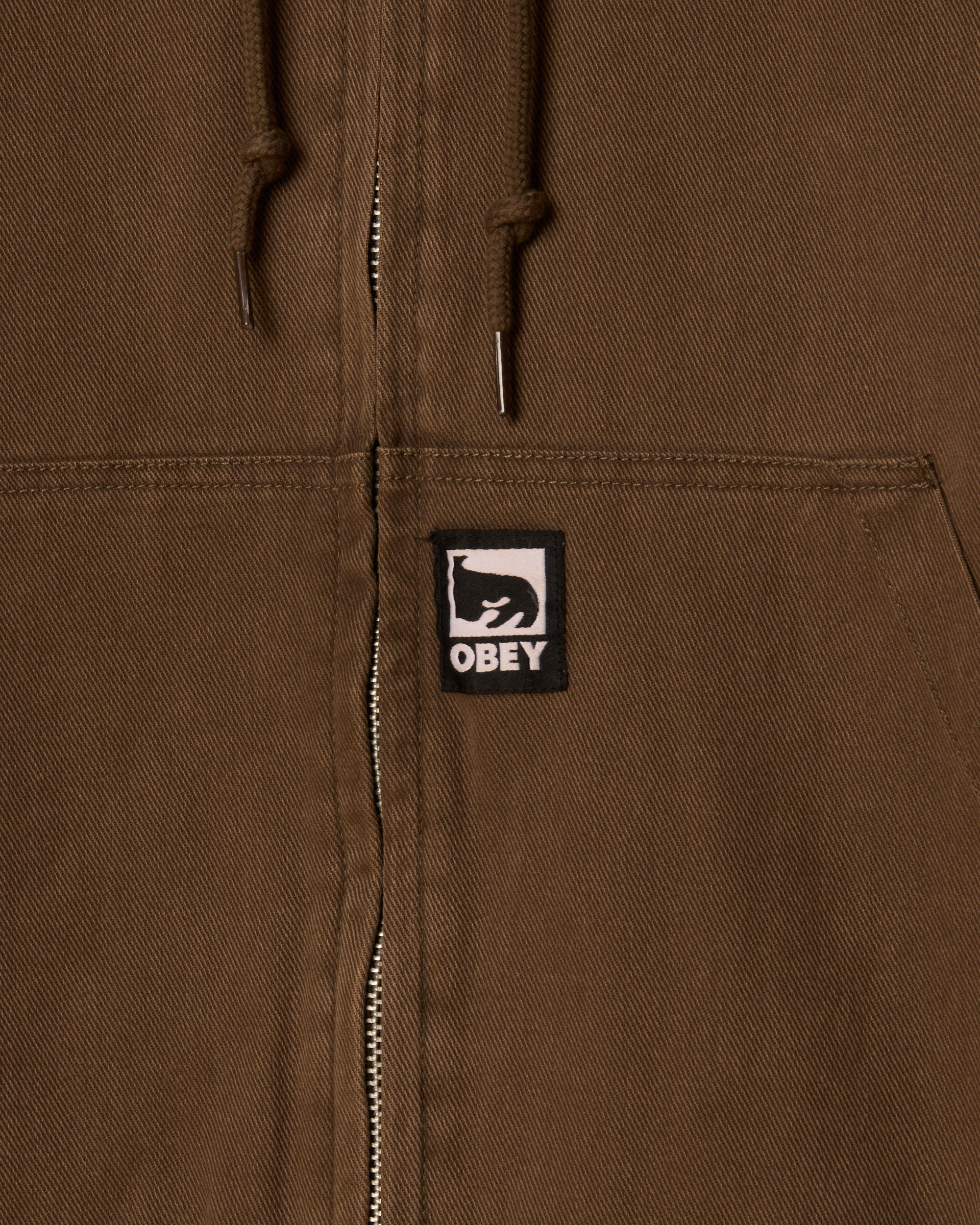 OBEY RANDY ZIP UP HOOD - WREN FADED WASH