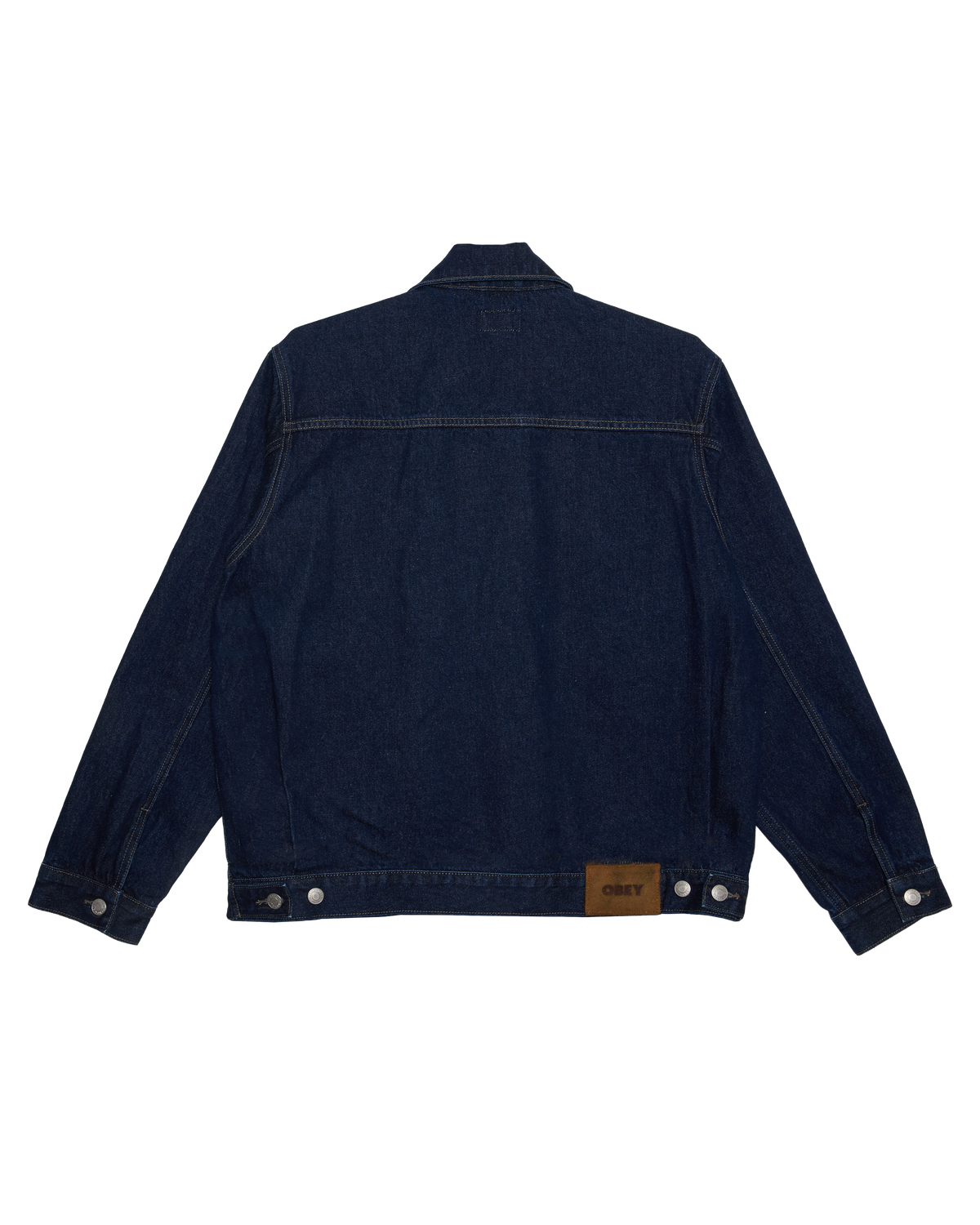 OBEY BASE TRUCKER JACKET - RINSE INDIGO
