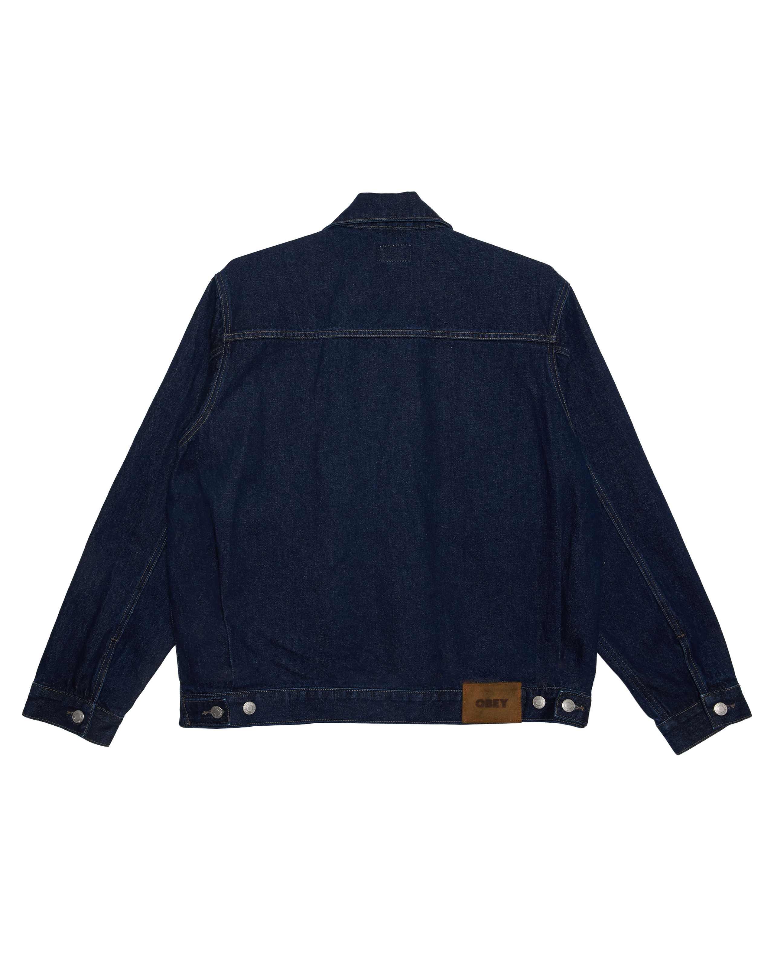 OBEY BASE TRUCKER JACKET - RINSE INDIGO