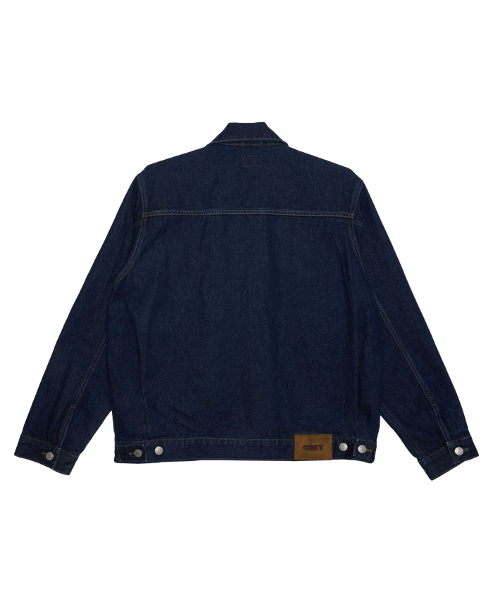 OBEY BASE TRUCKER JACKET - RINSE INDIGO