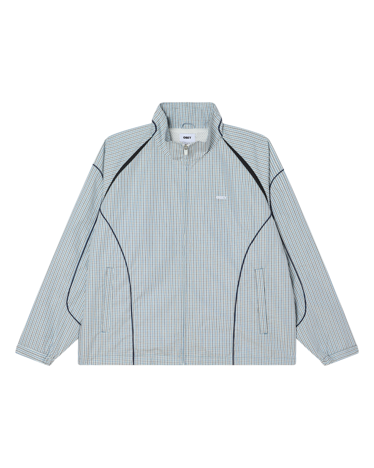 OBEY PRACTICE WINDBREAKER - PLAID MULTI