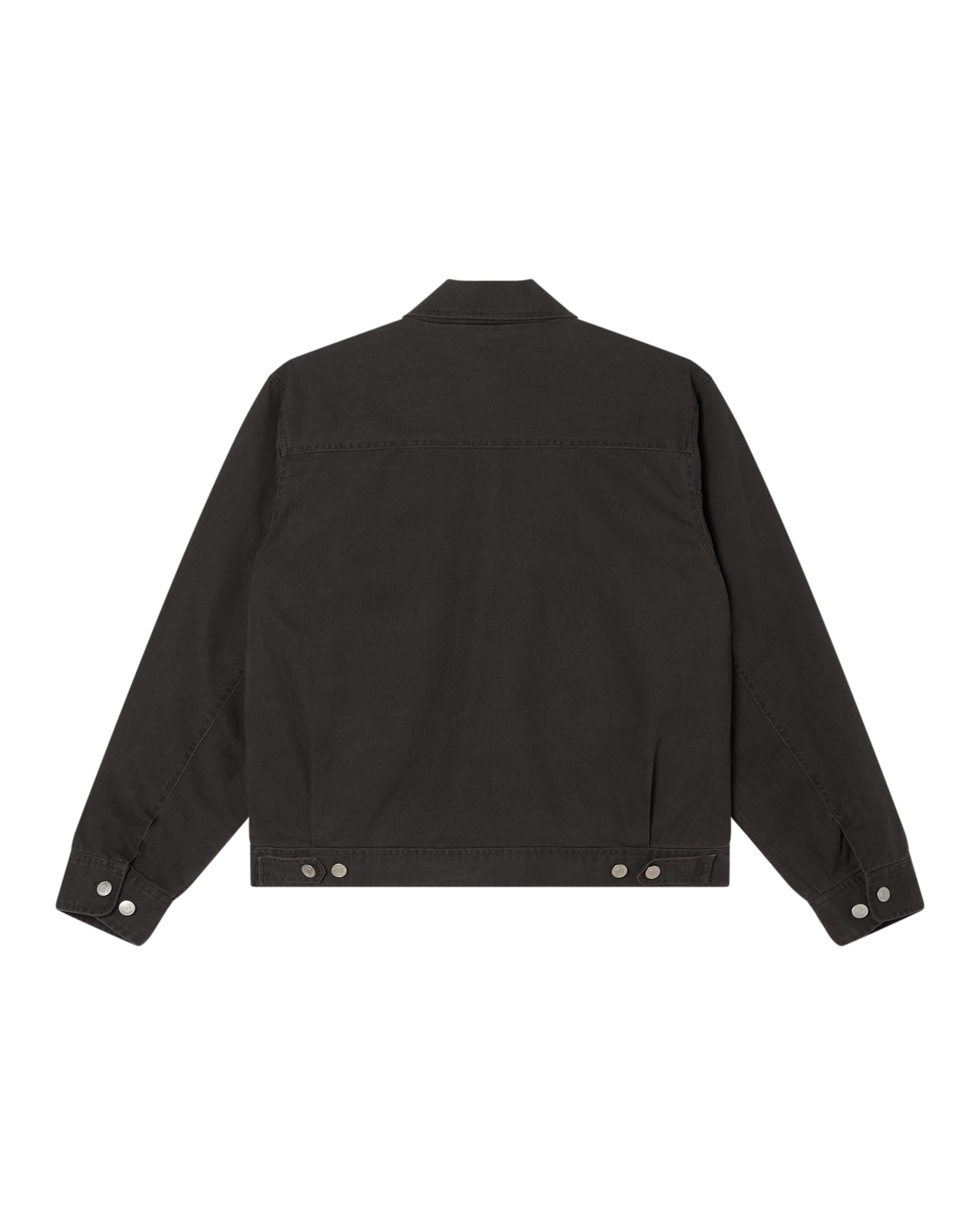 OBEY WALTER WORK JACKET - BLACK FADED WASH