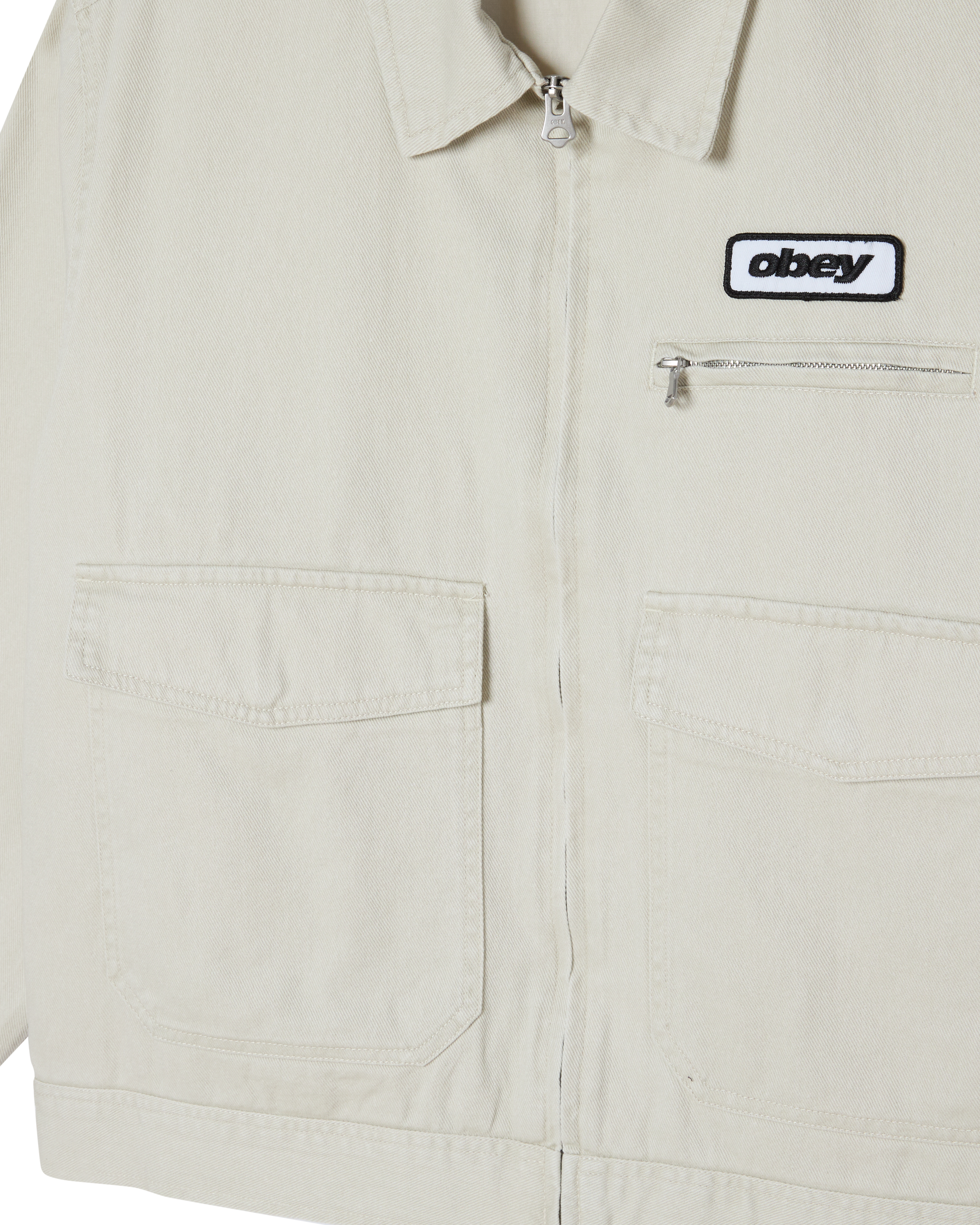 OBEY WALTER WORK JACKET - SILVER BIRCH FADED