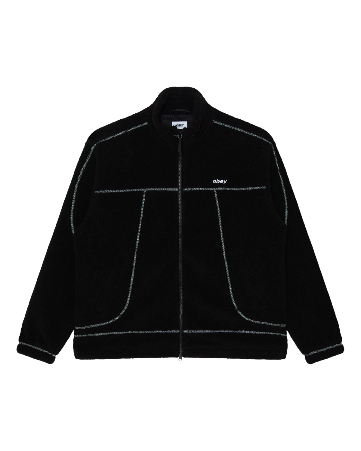 OBEY AXIS SHERPA JACKET - BLACK