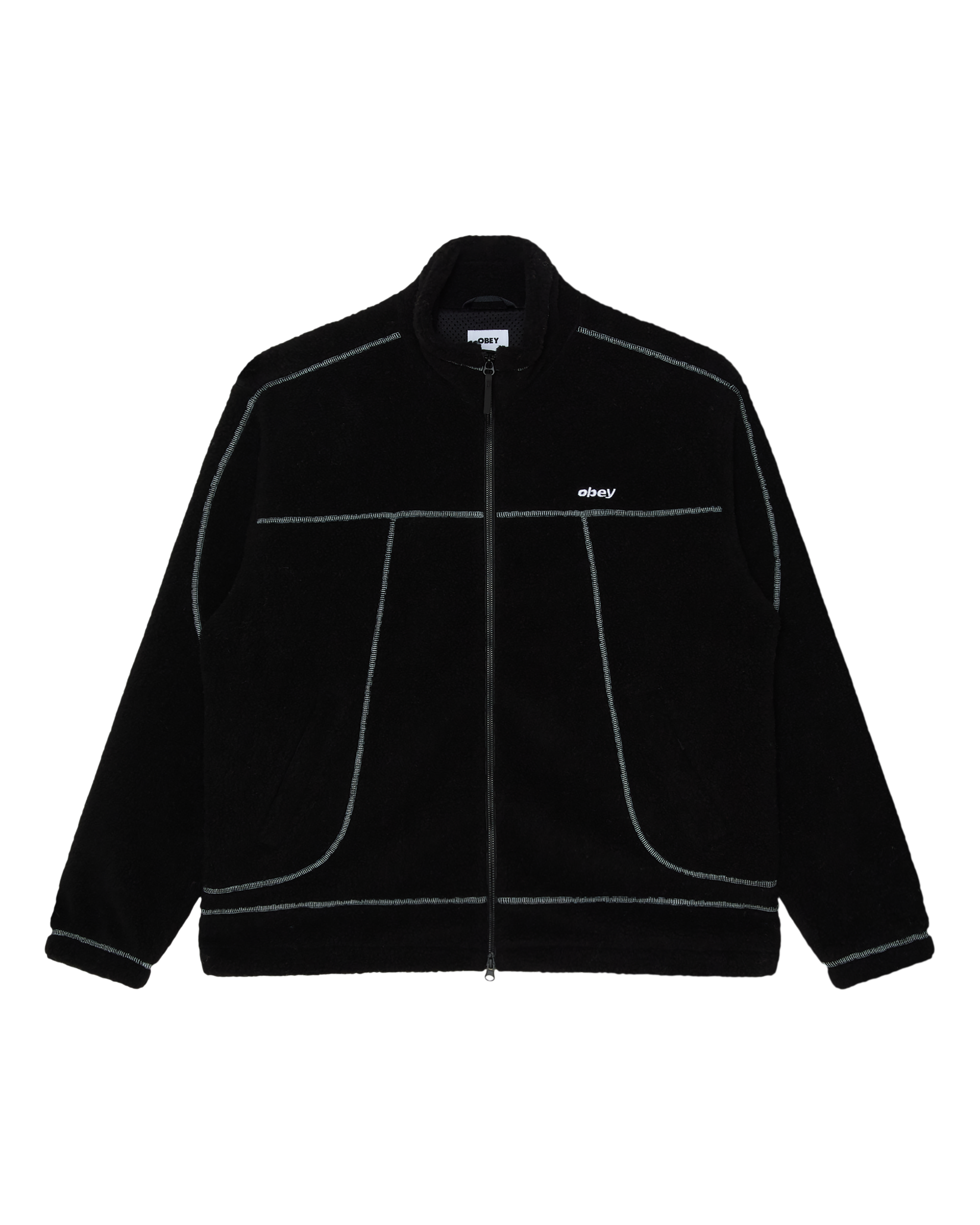 OBEY AXIS SHERPA JACKET - BLACK