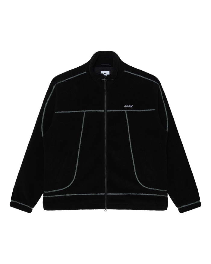 OBEY AXIS SHERPA JACKET - BLACK