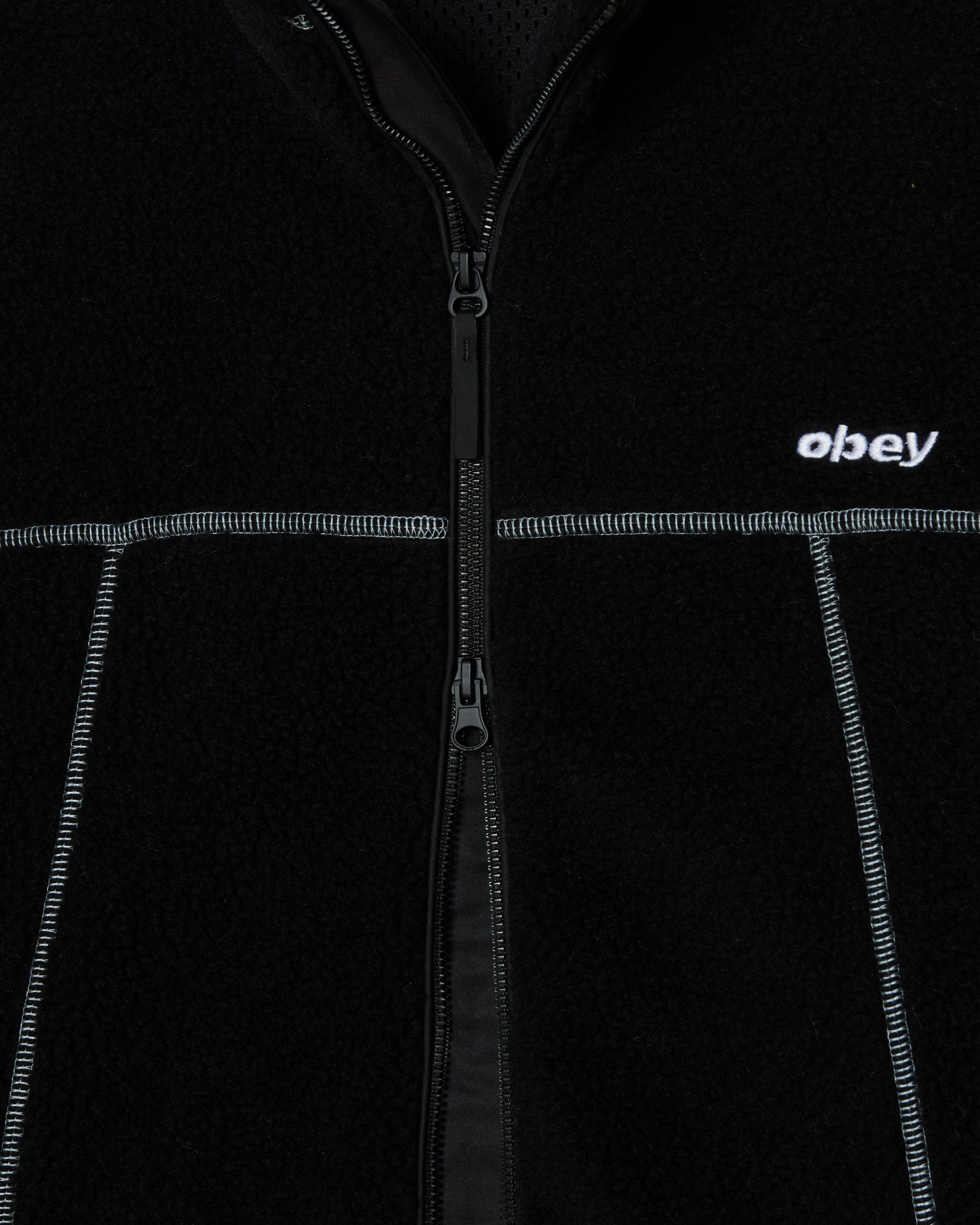 OBEY AXIS SHERPA JACKET - BLACK