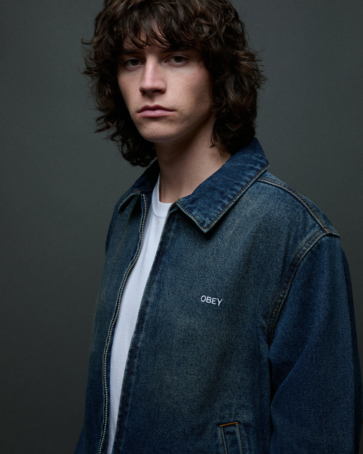 WORKSHOP JACKET - OIL STANIED INDIGO