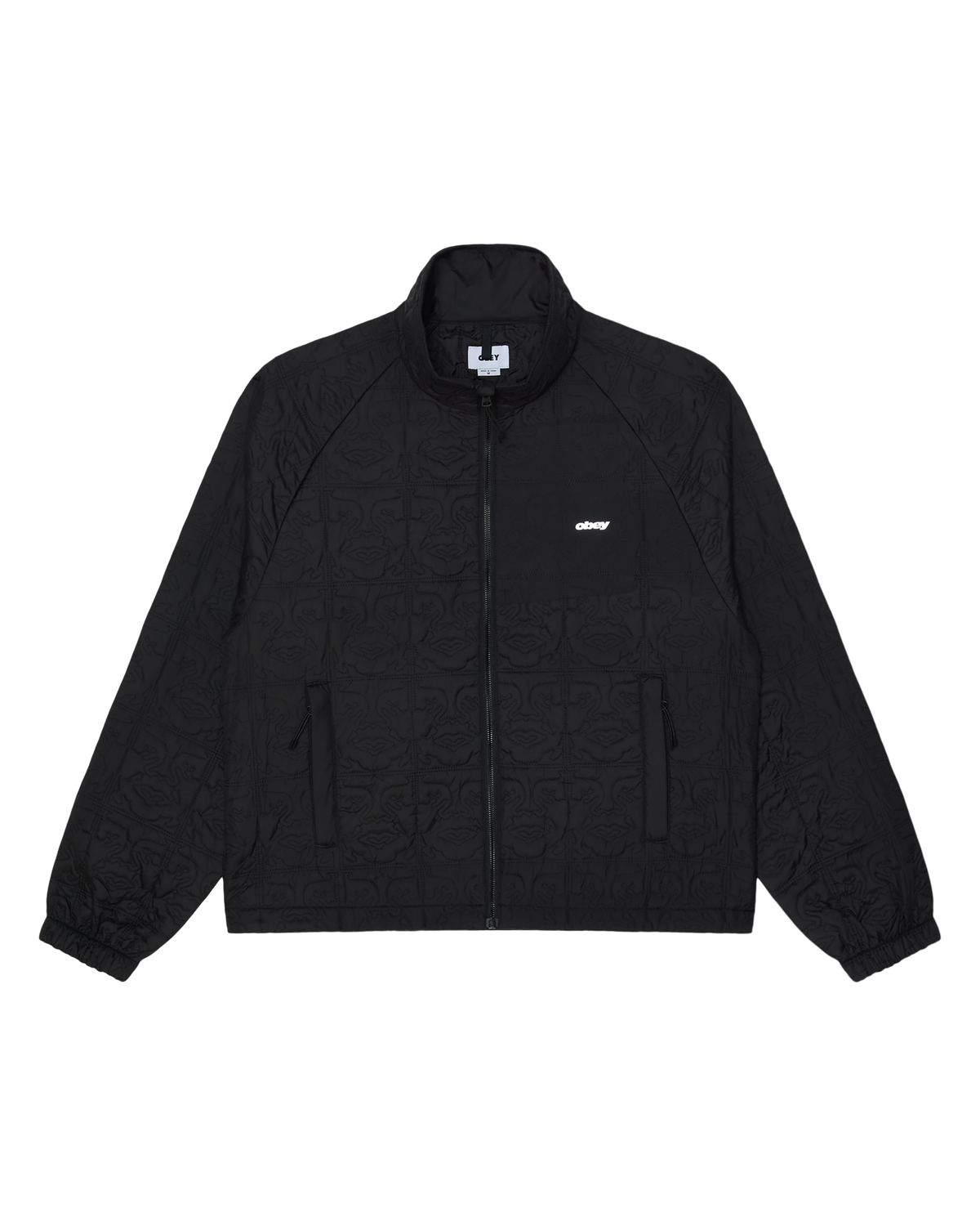 OBEY ICON QUILTED JACKET - BLACK