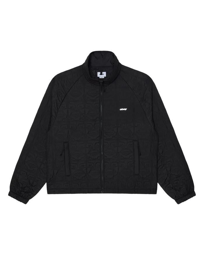 OBEY ICON QUILTED JACKET - BLACK