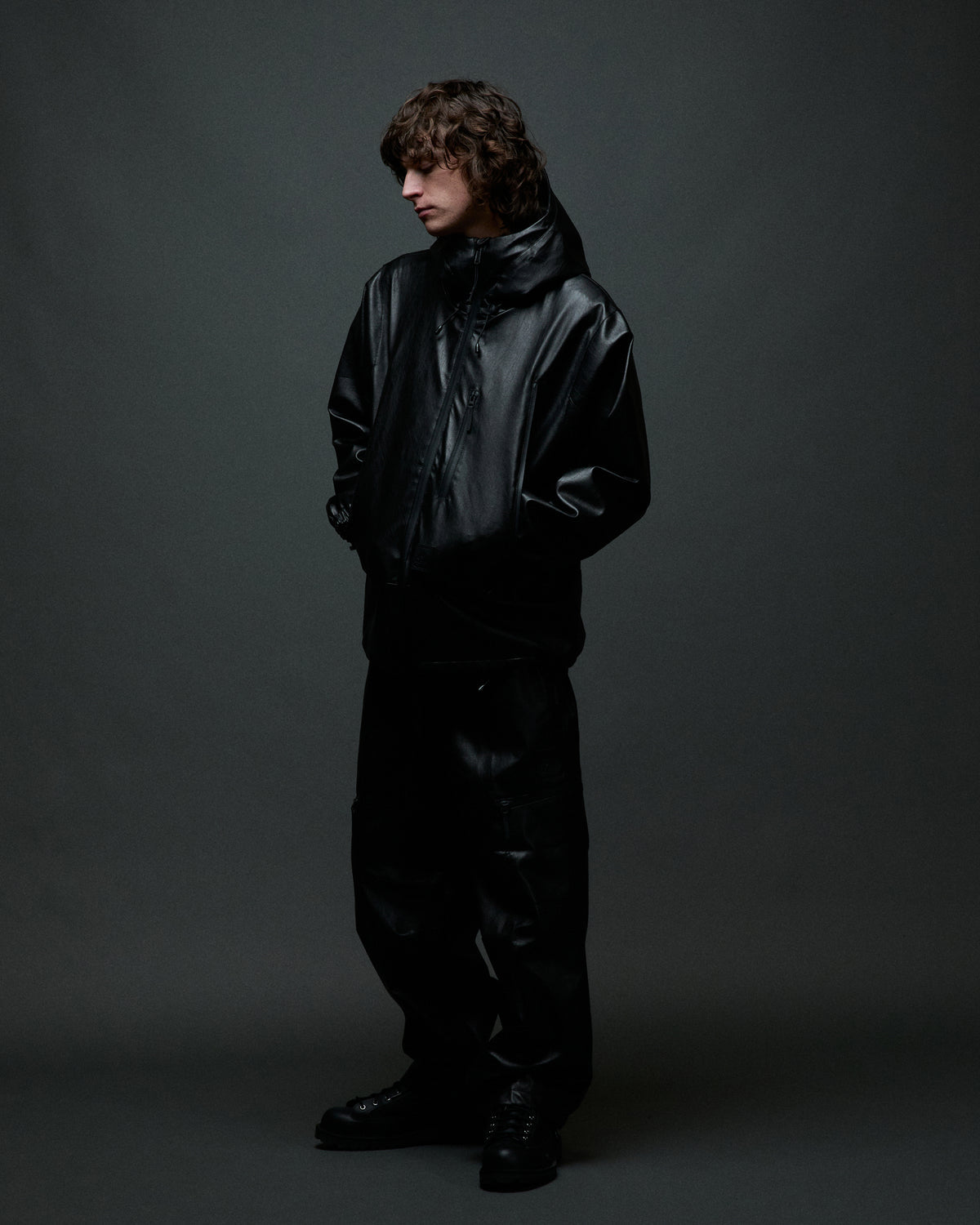 OBSIDIAN PU JACKET - BLACK