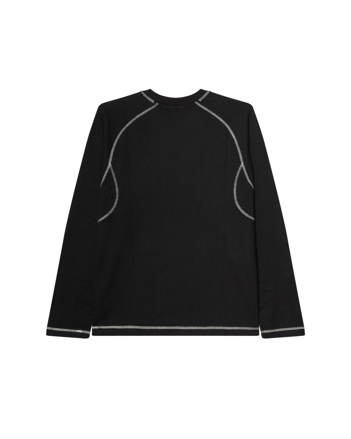 AARON CONTRAST STITCH LS SHIRT - BLACK MULTI