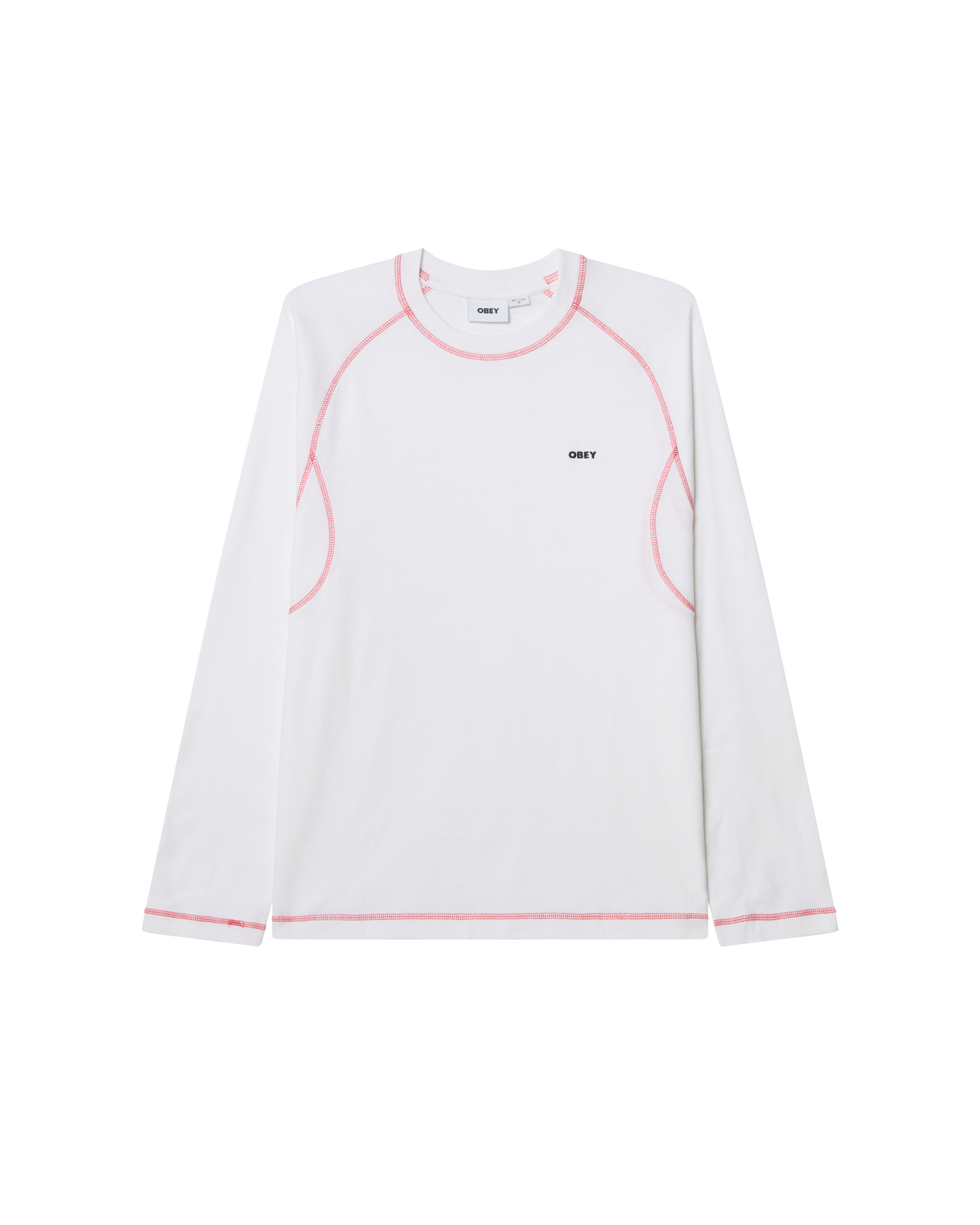 AARON CONTRAST STITCH LS SHIRT - WHITE MULTI