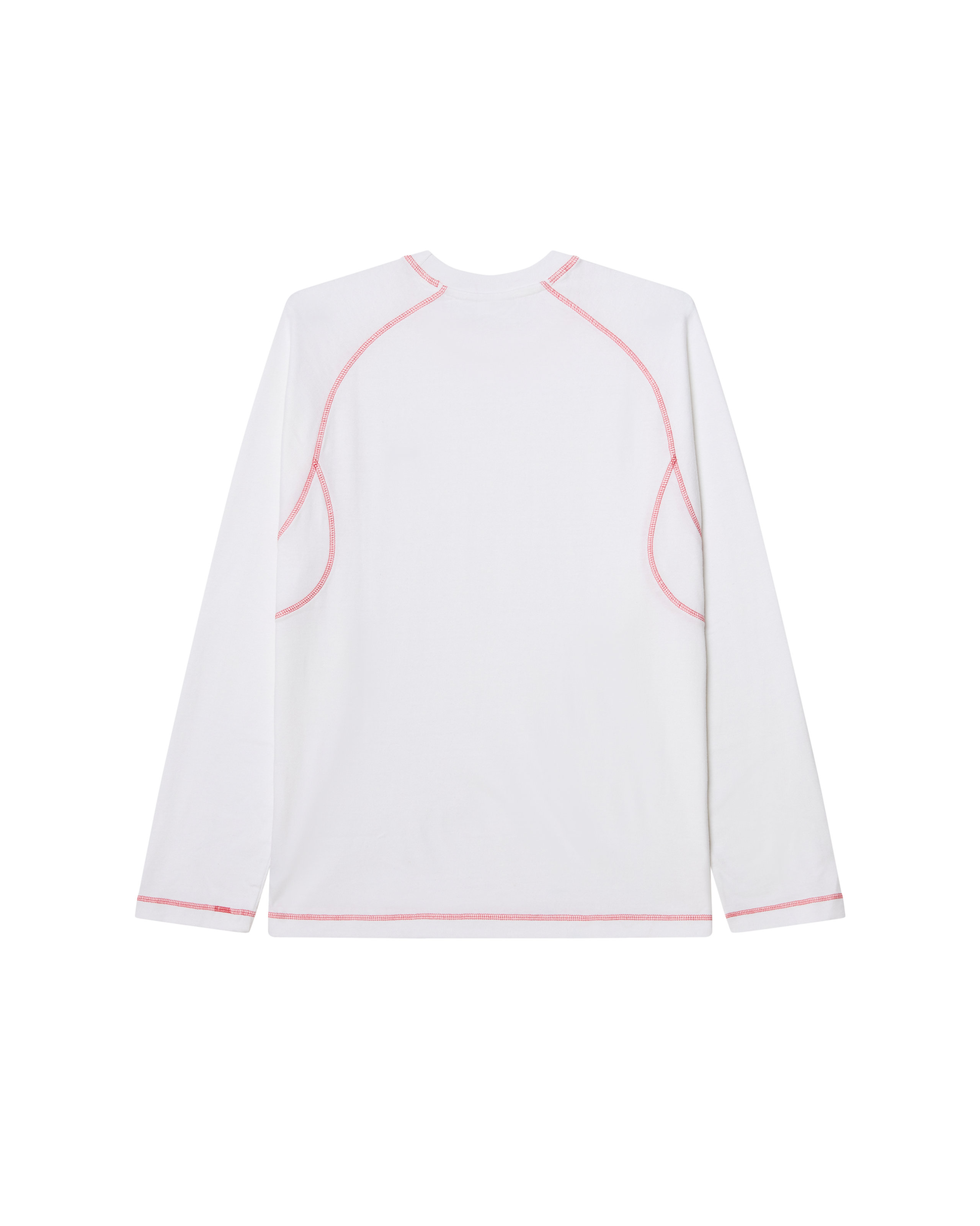 AARON CONTRAST STITCH LS SHIRT - WHITE MULTI