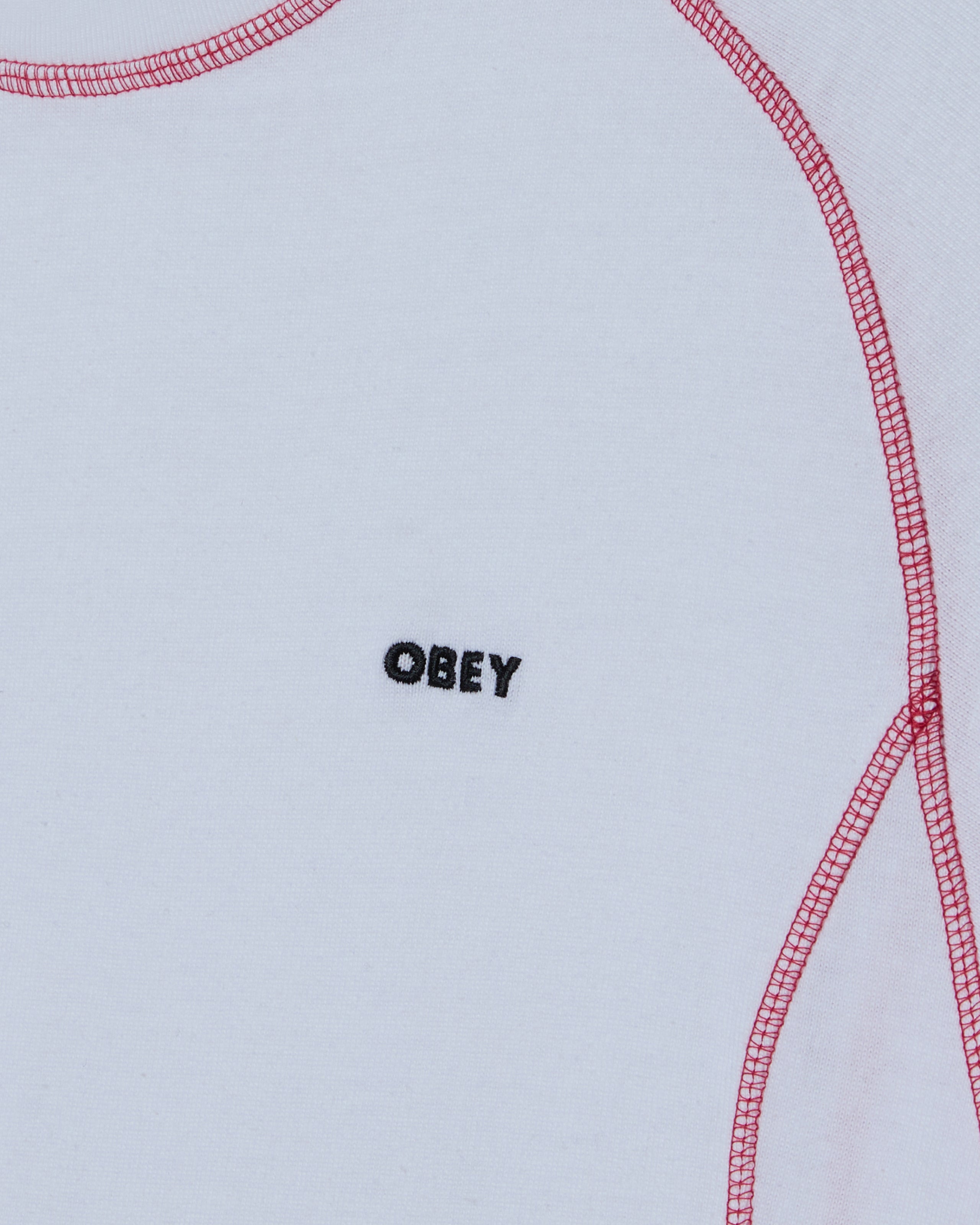 AARON CONTRAST STITCH LS SHIRT - WHITE MULTI