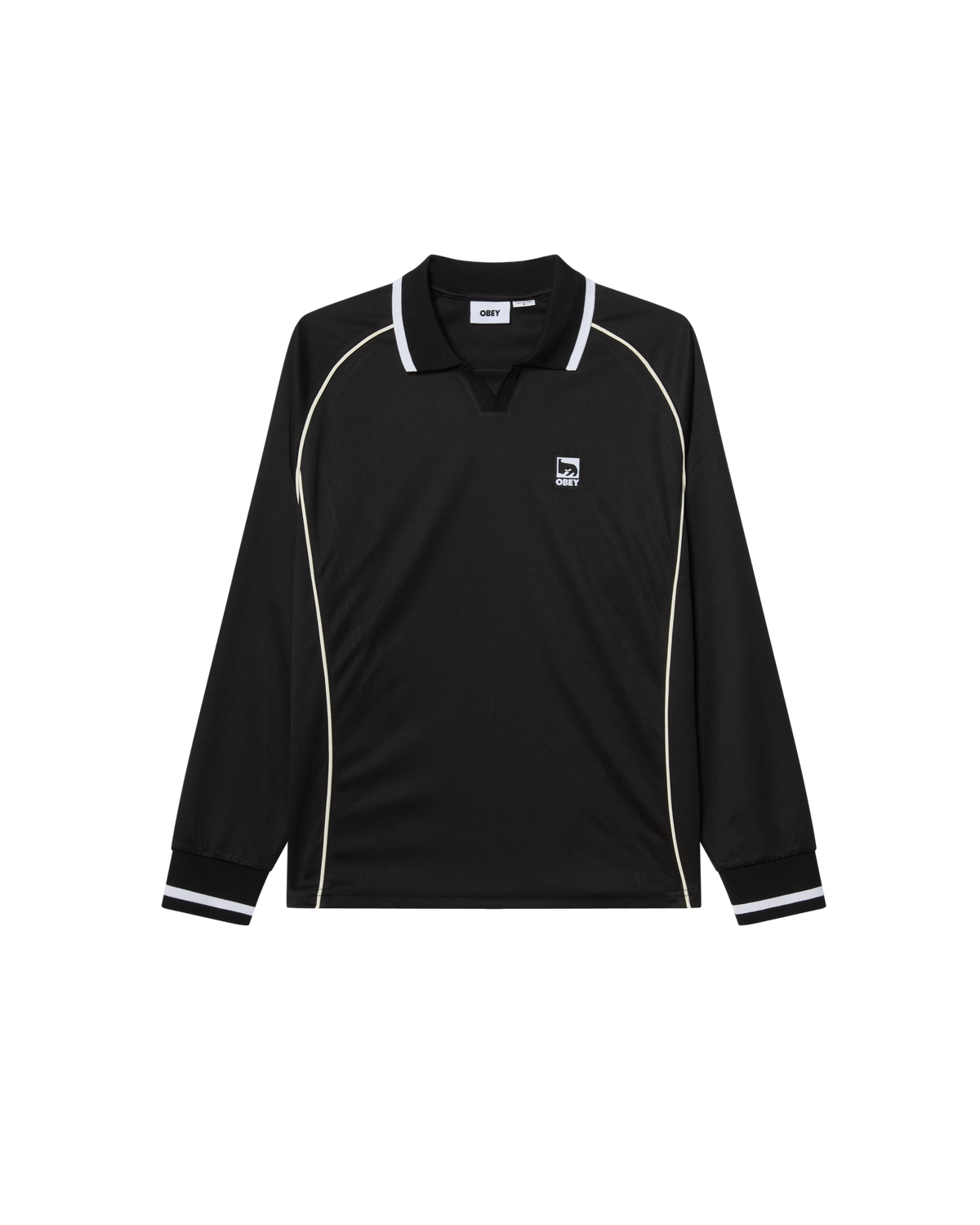 POLO COLLAR SPORTS SHIRT - BLACK MULTI