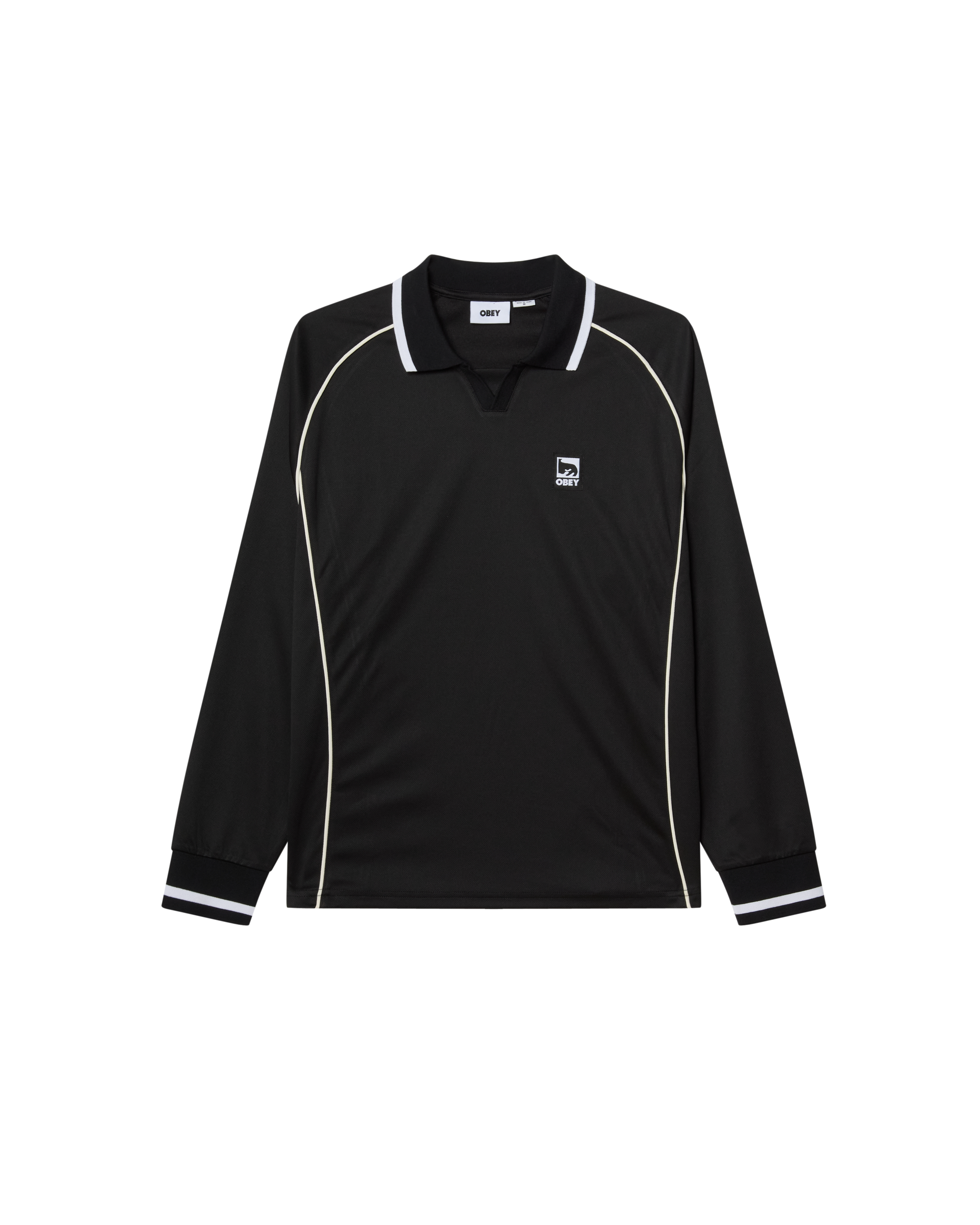 POLO COLLAR SPORTS SHIRT - BLACK MULTI