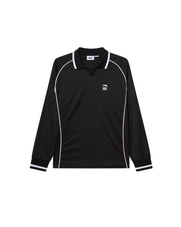POLO COLLAR SPORTS SHIRT - BLACK MULTI