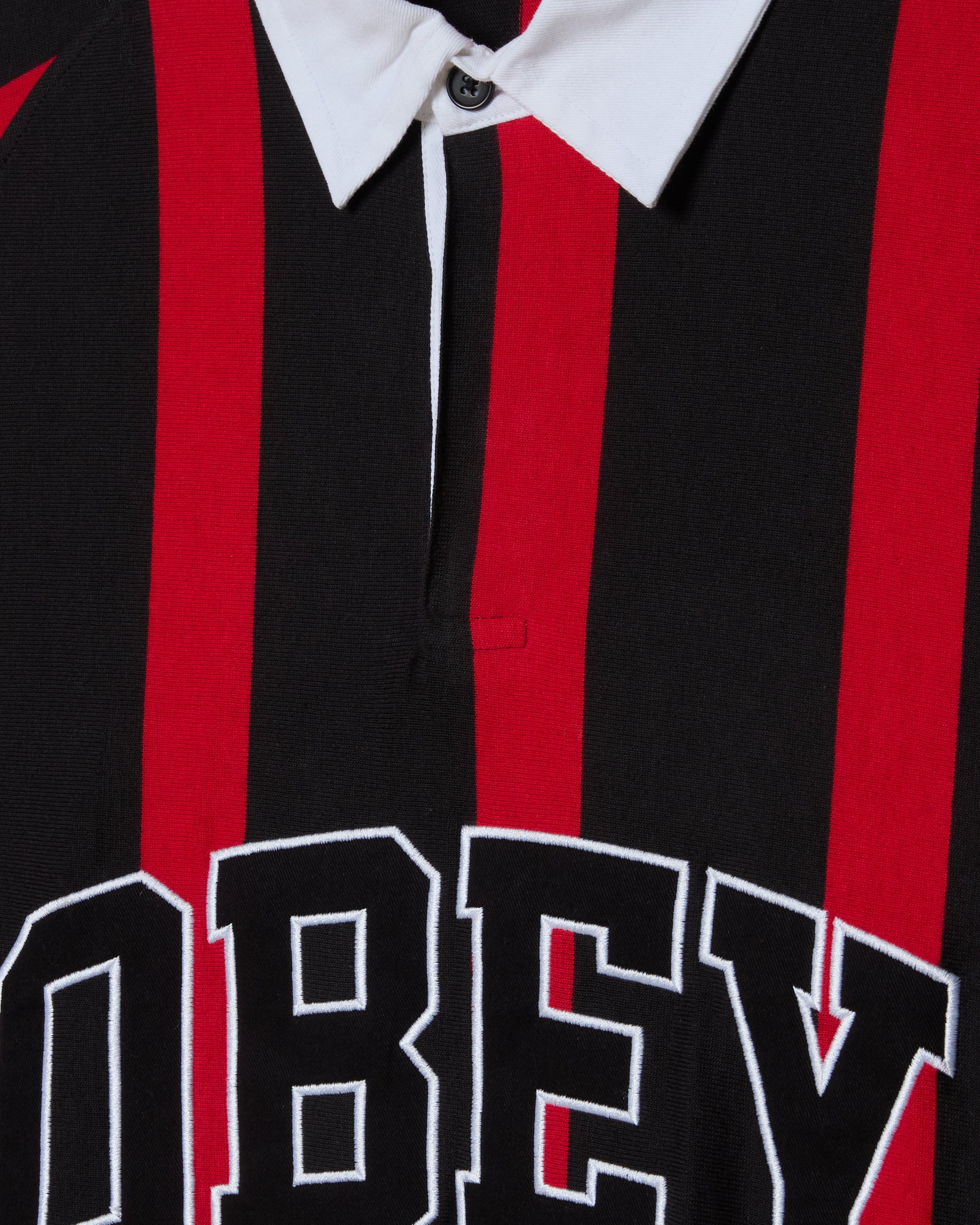 LANDON LS STRIPE POLO - BLACK MULTI