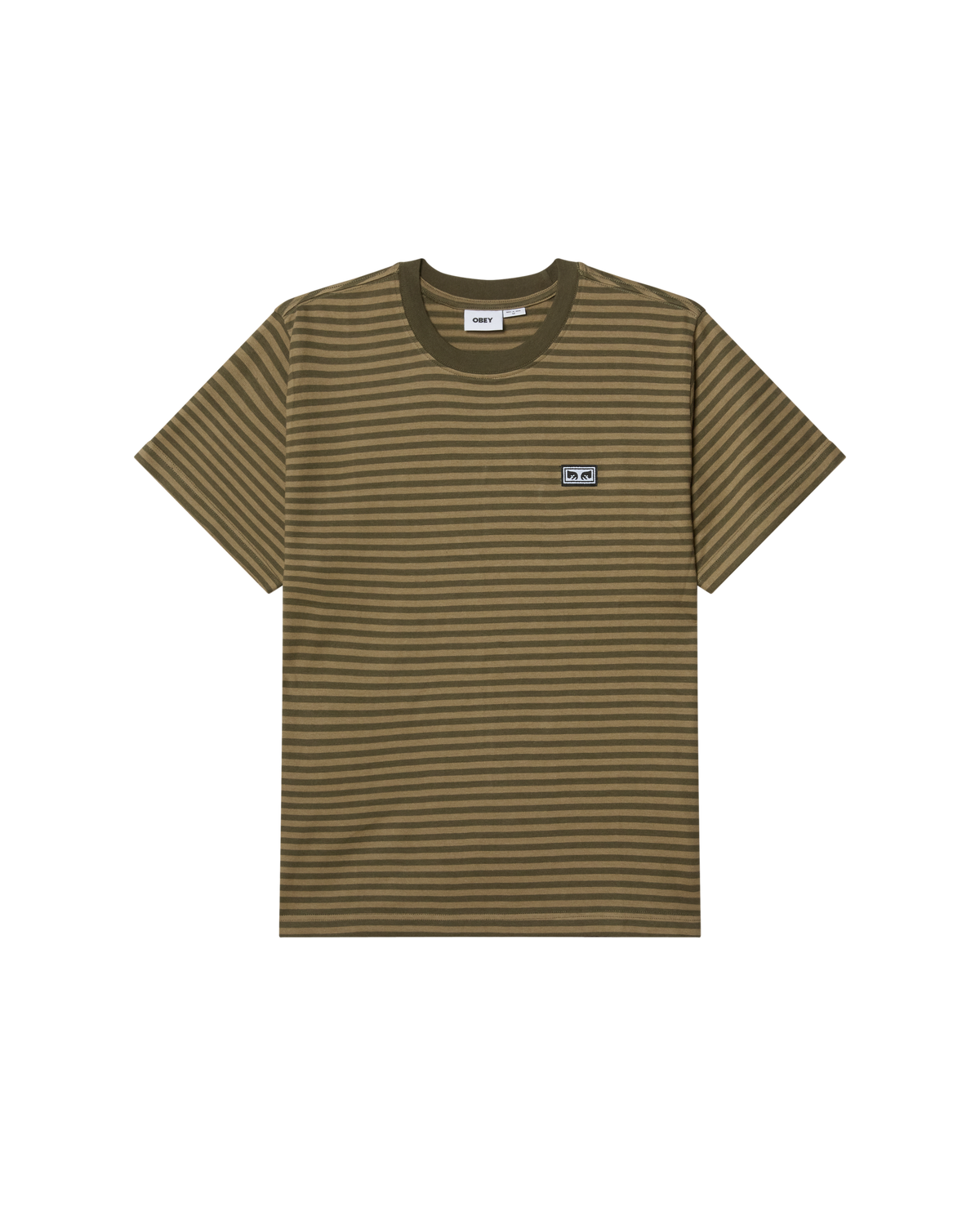 ESTABLISHED WORKS EYES STRIPE TEE SS - GRAPE LEAF MULTI