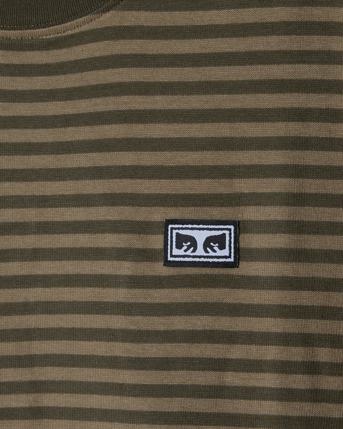 ESTABLISHED WORKS EYES STRIPE TEE SS - GRAPE LEAF MULTI