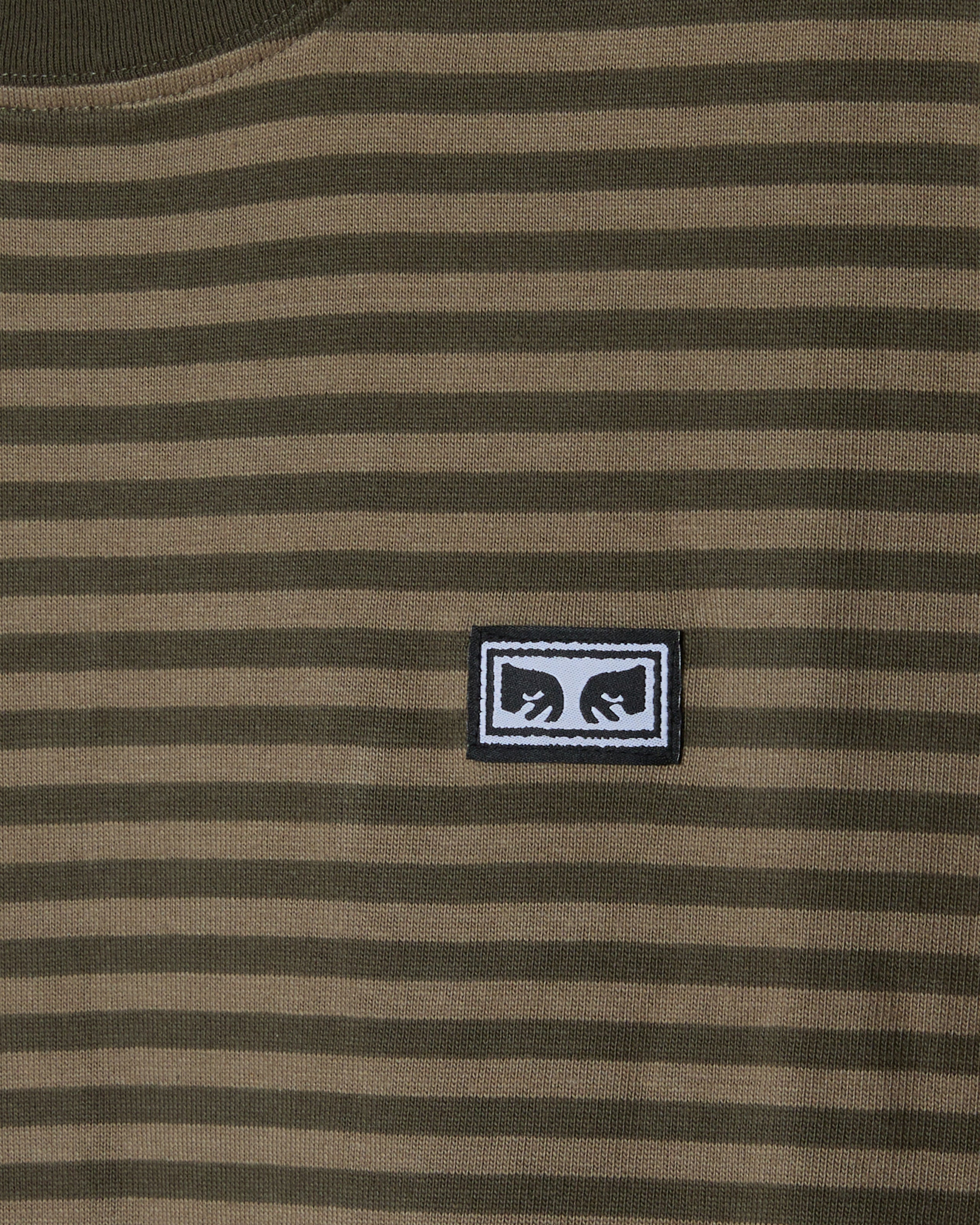 ESTABLISHED WORKS EYES STRIPE TEE SS - GRAPE LEAF MULTI