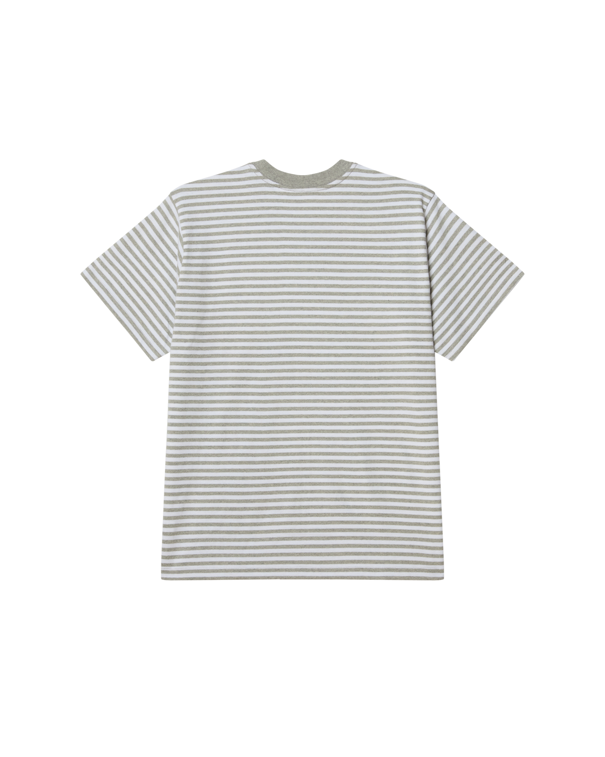 ESTABLISHED WORKS EYES STRIPE TEE SS - HEATHER GREY MULTI