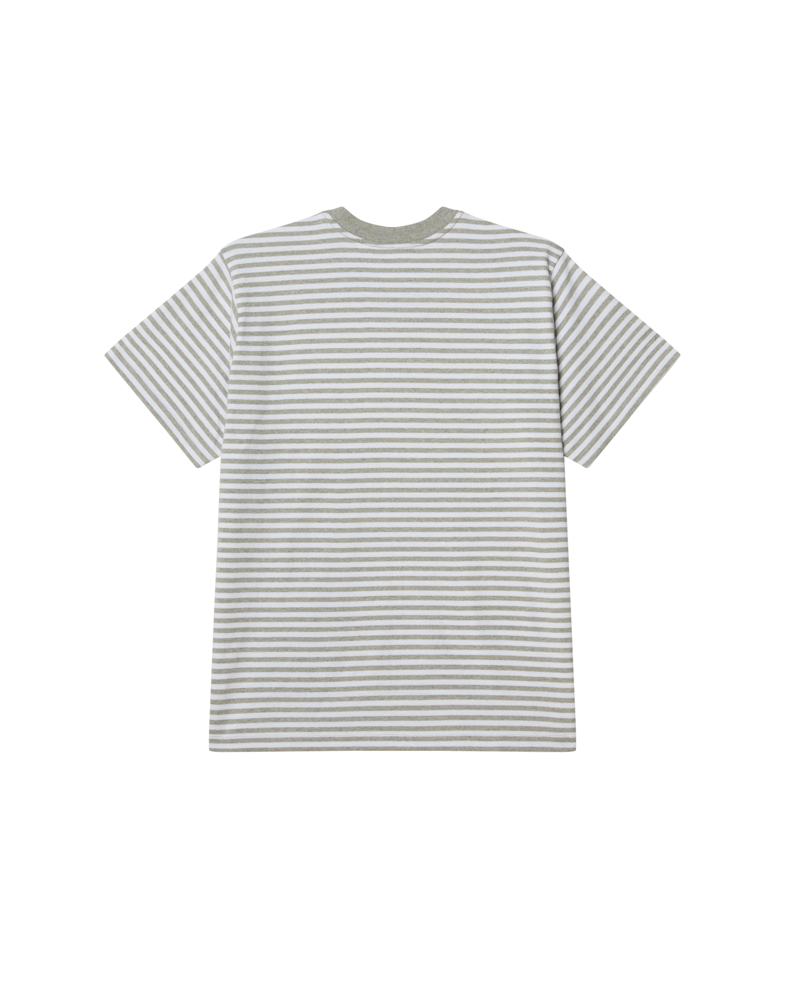 ESTABLISHED WORKS EYES STRIPE TEE SS - HEATHER GREY MULTI
