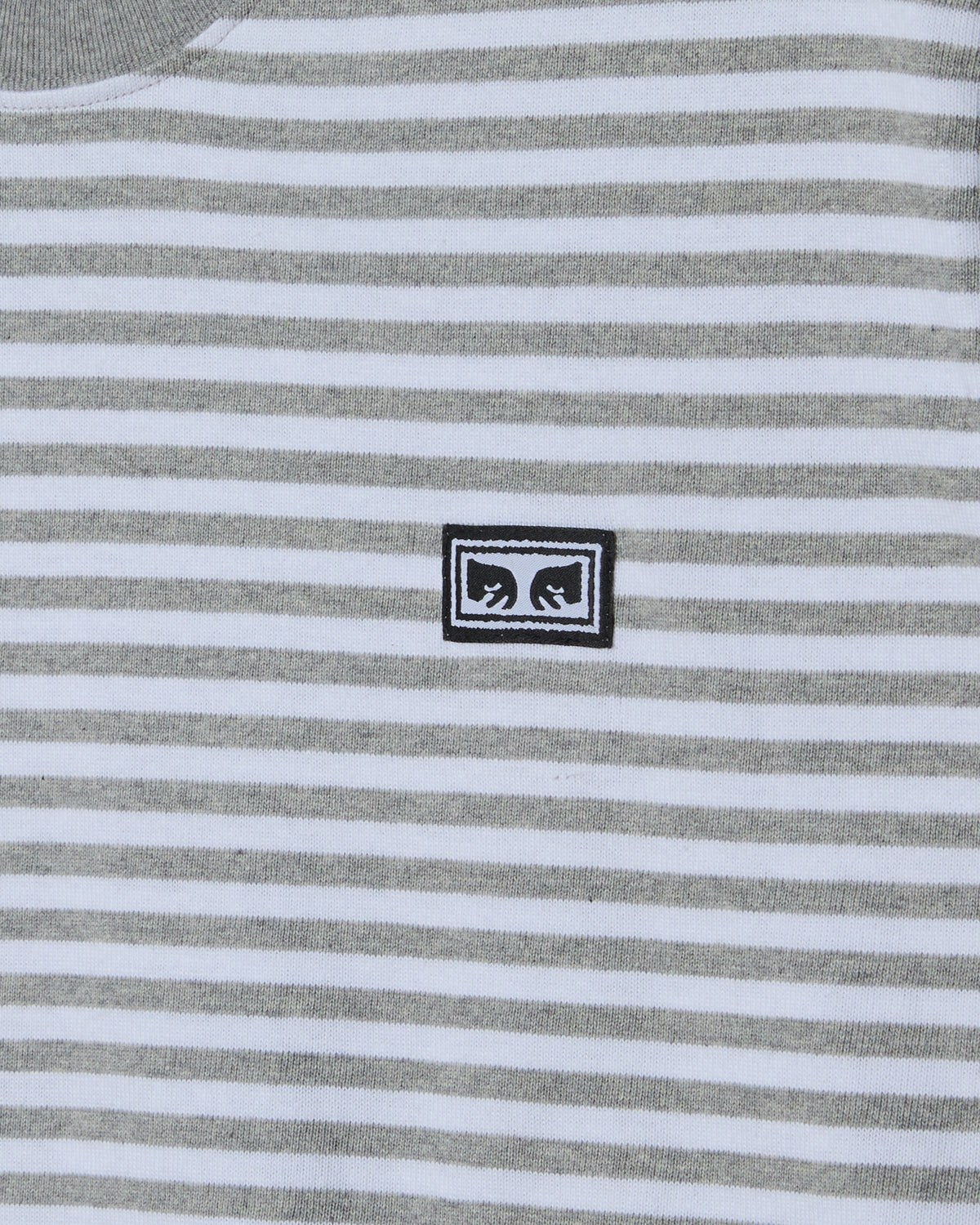 ESTABLISHED WORKS EYES STRIPE TEE SS - HEATHER GREY MULTI