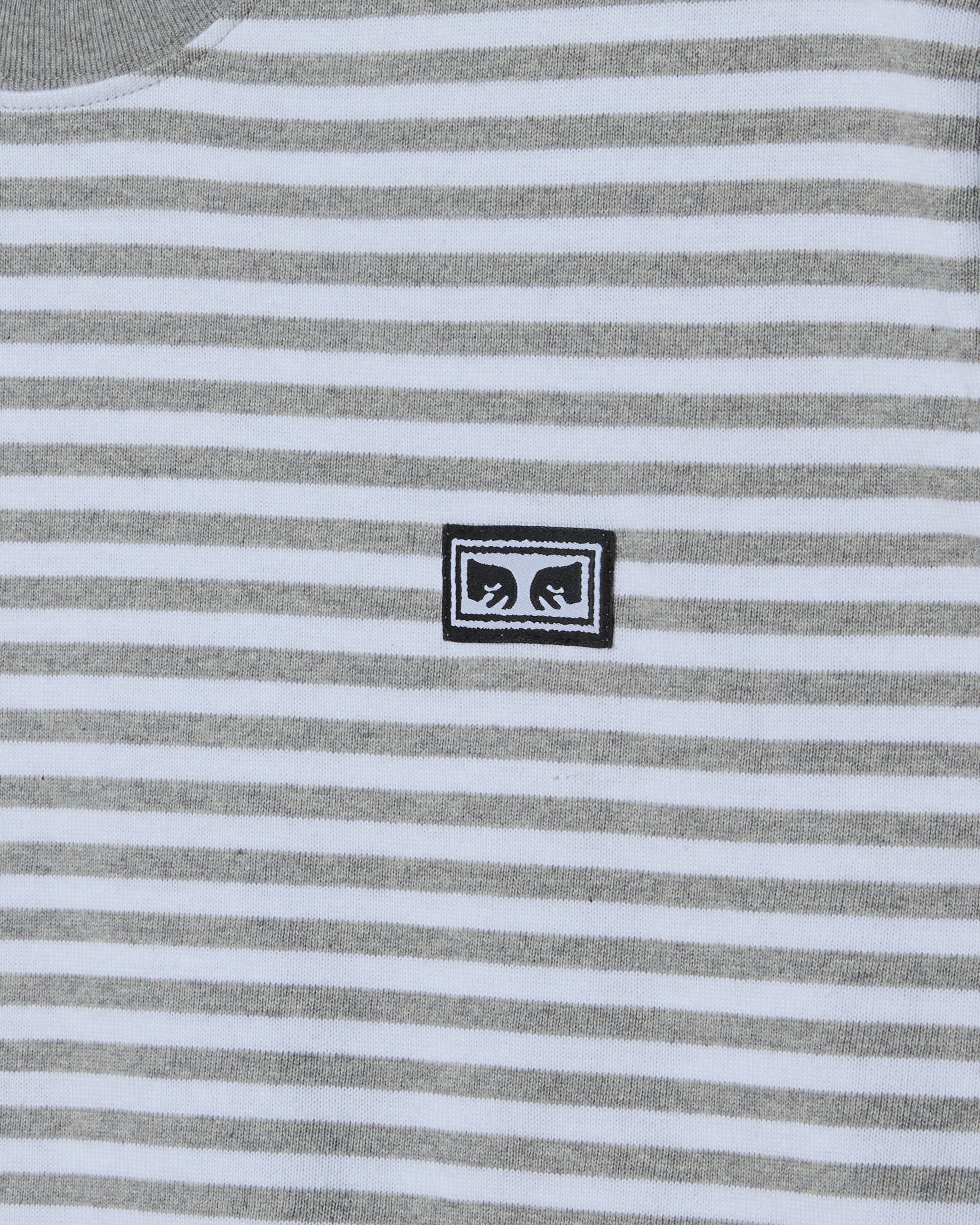 ESTABLISHED WORKS EYES STRIPE TEE SS - HEATHER GREY MULTI