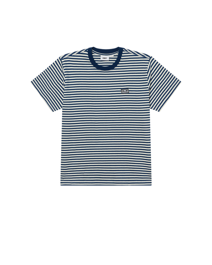 EST. WORKS EYES STRIPE T-SHIRT - NAVY PEONY MULTI