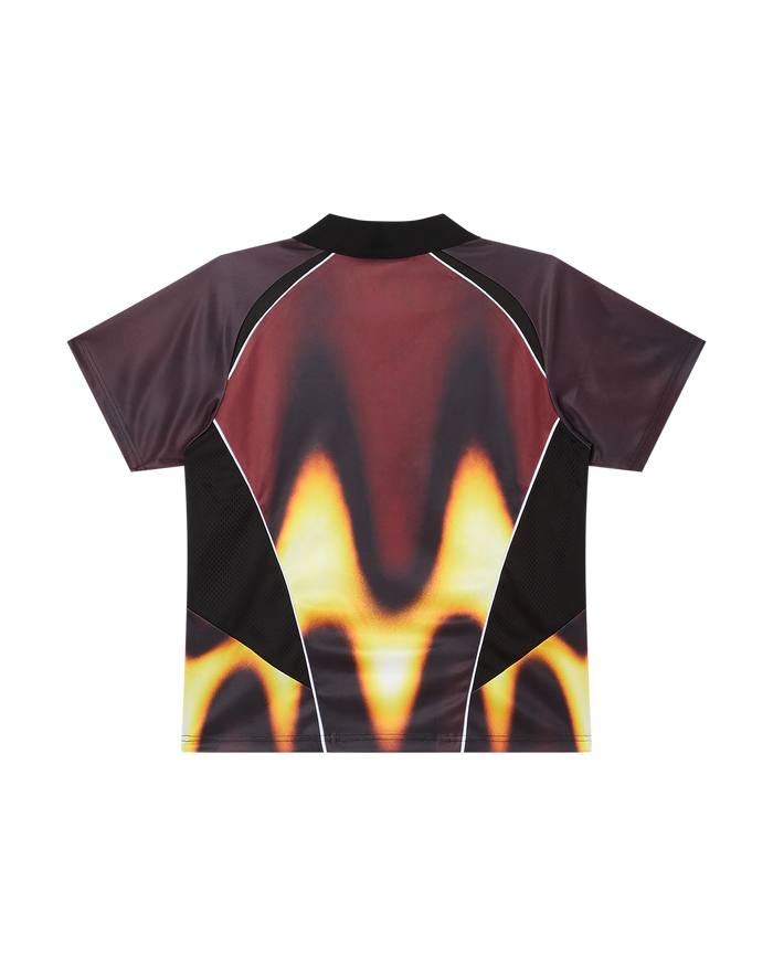 BLURRED SOCCER JERSEY - BURNT RED MULTI