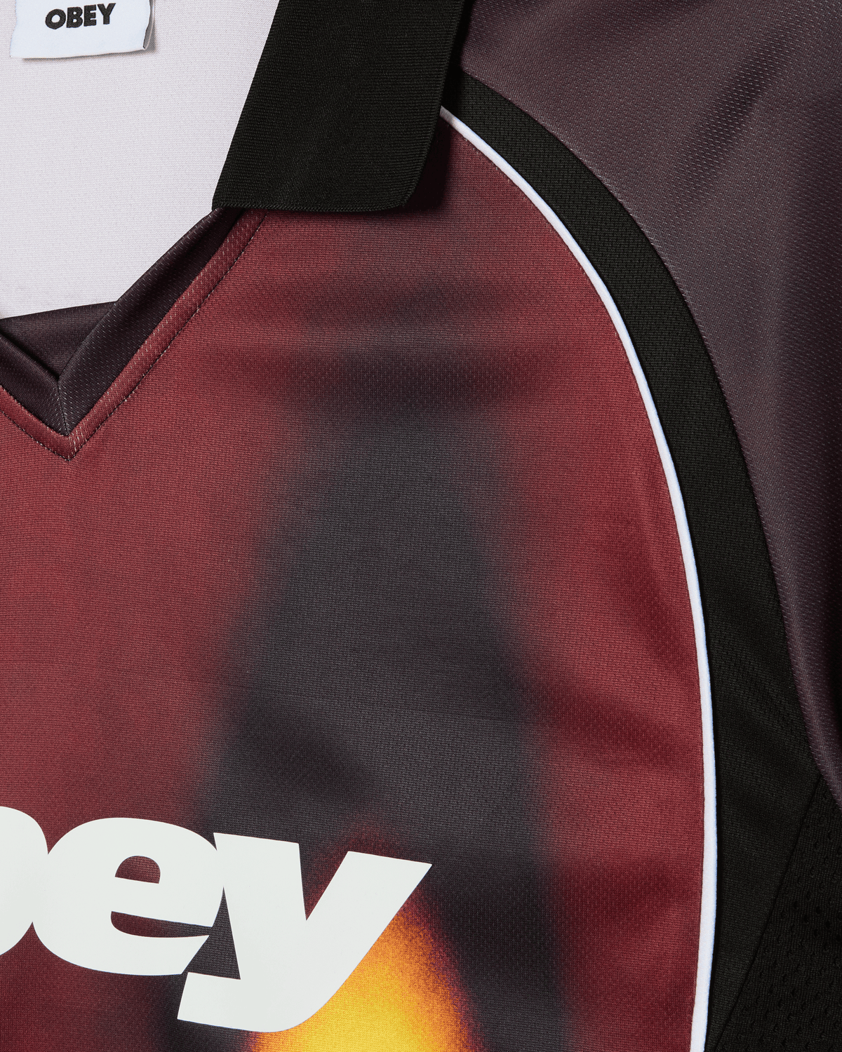 BLURRED SOCCER JERSEY - BURNT RED MULTI