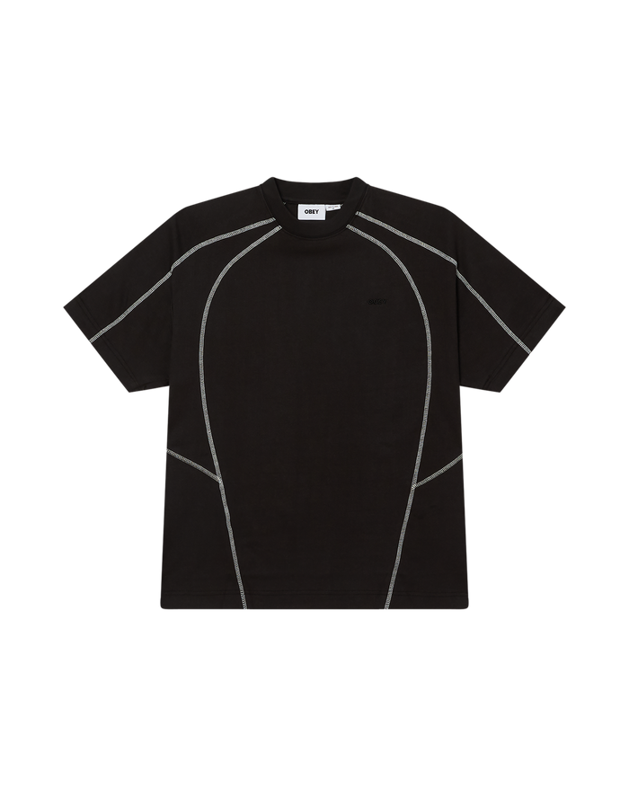 CONTRAST STITCH T-SHIRT - DIGITAL BLACK
