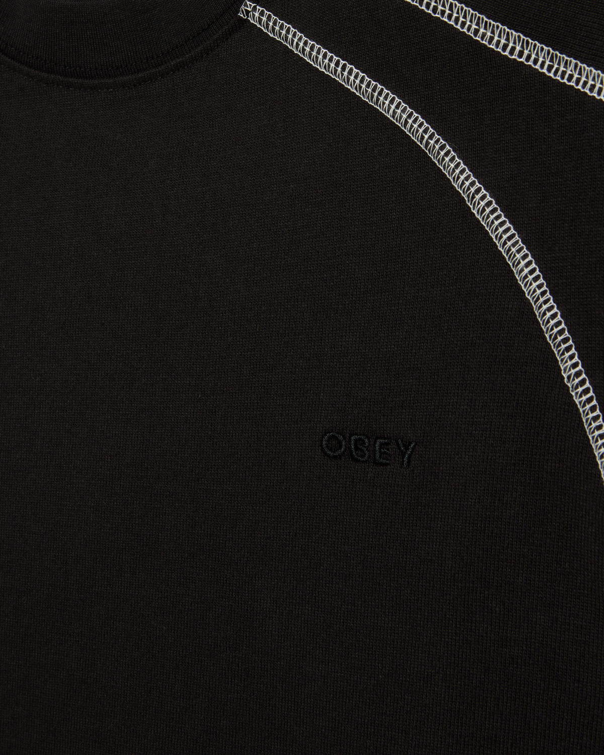 CONTRAST STITCH T-SHIRT - DIGITAL BLACK