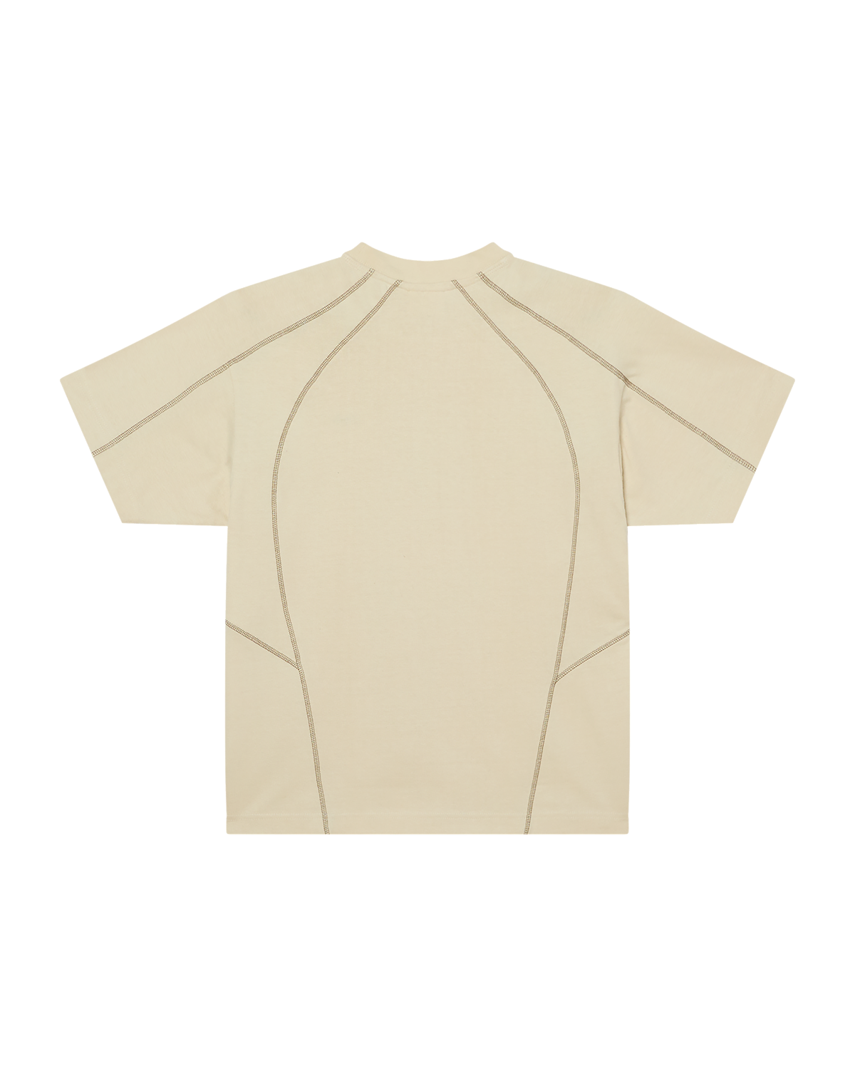 CONTRAST STITCH T-SHIRT - SILVER BIRCH