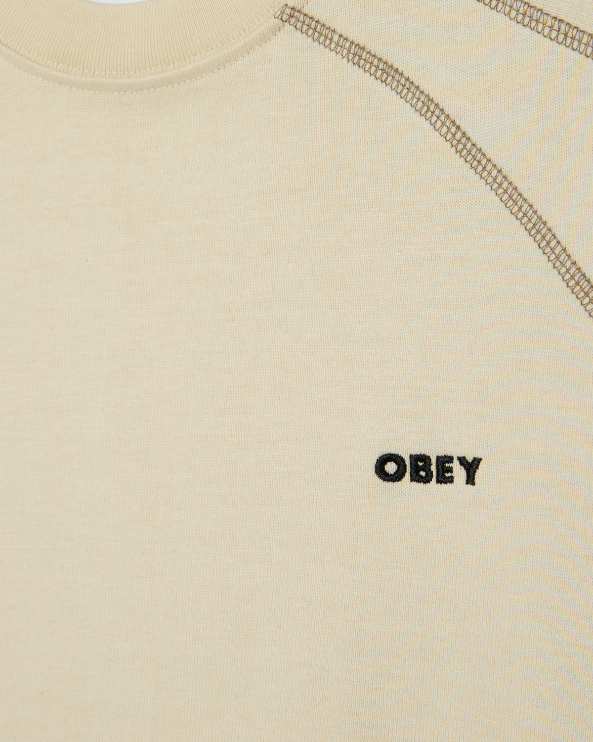 CONTRAST STITCH T-SHIRT - SILVER BIRCH