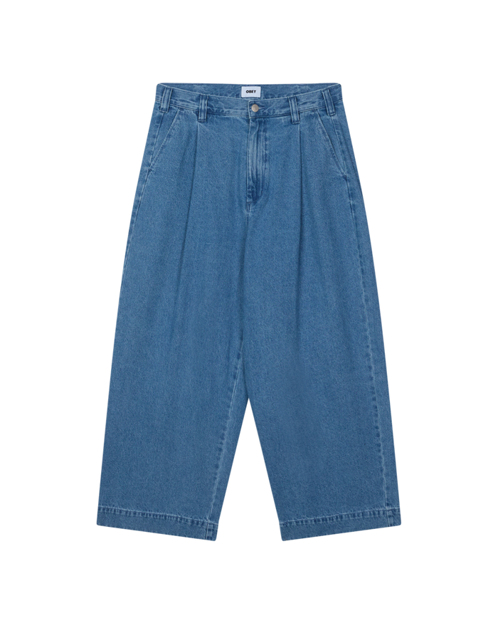 OLIVER DENIM PLEATED PANT