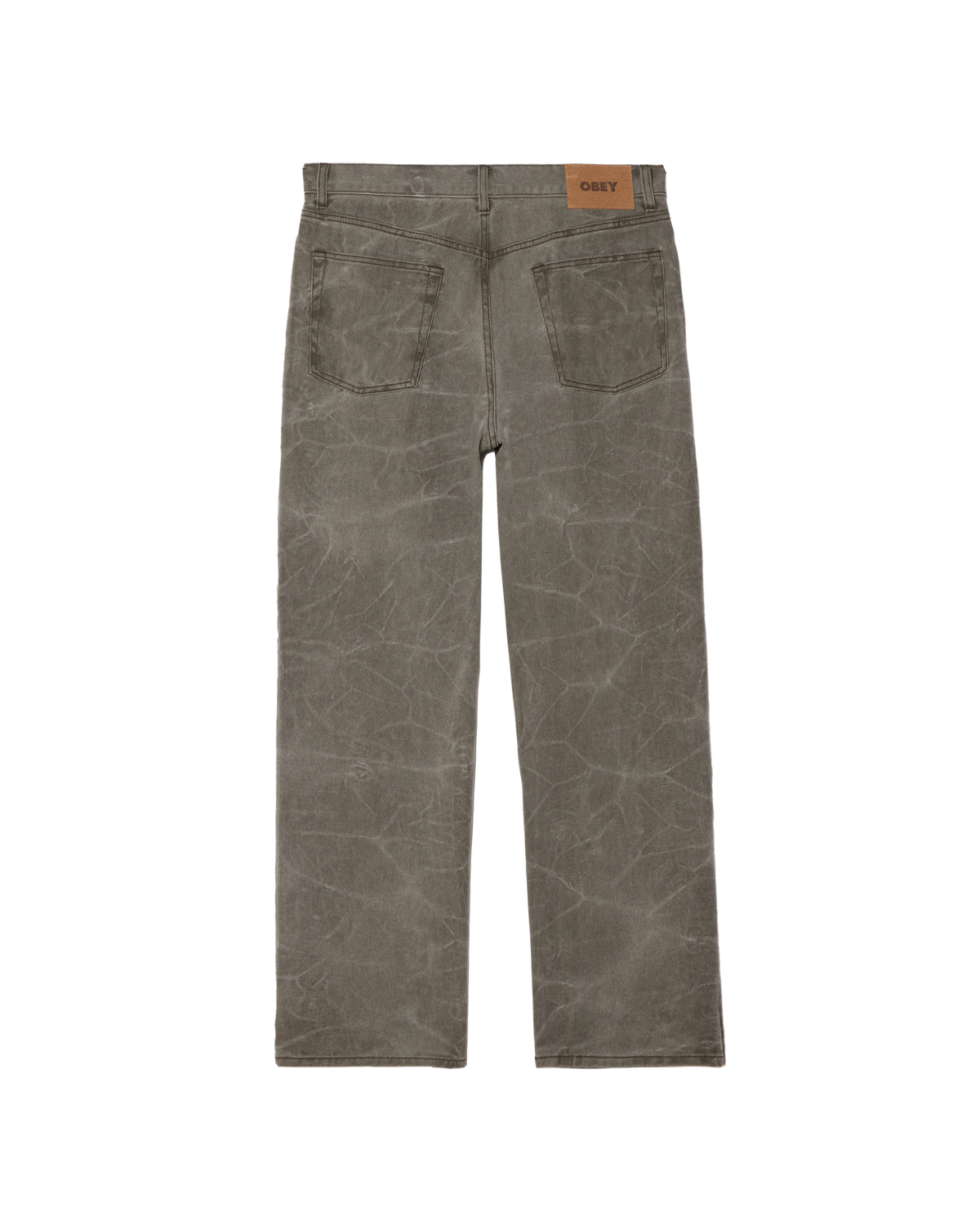 CLASSIC WRINKLE BAGGY DENIM - BLACK OLIVE WRINKLE WASH