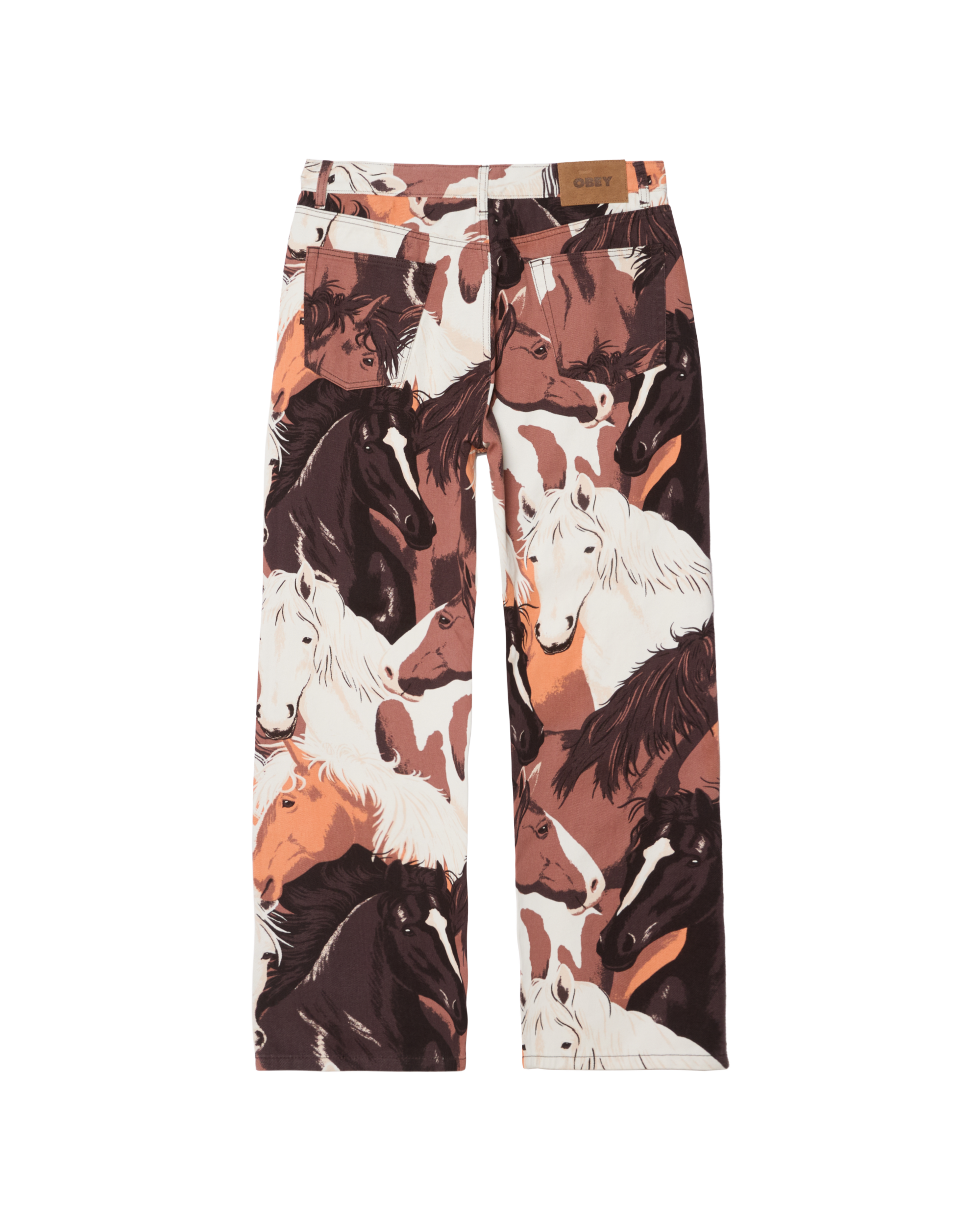 CLASSIC BAGGY PRINTED DENIM - BROWN MULTI
