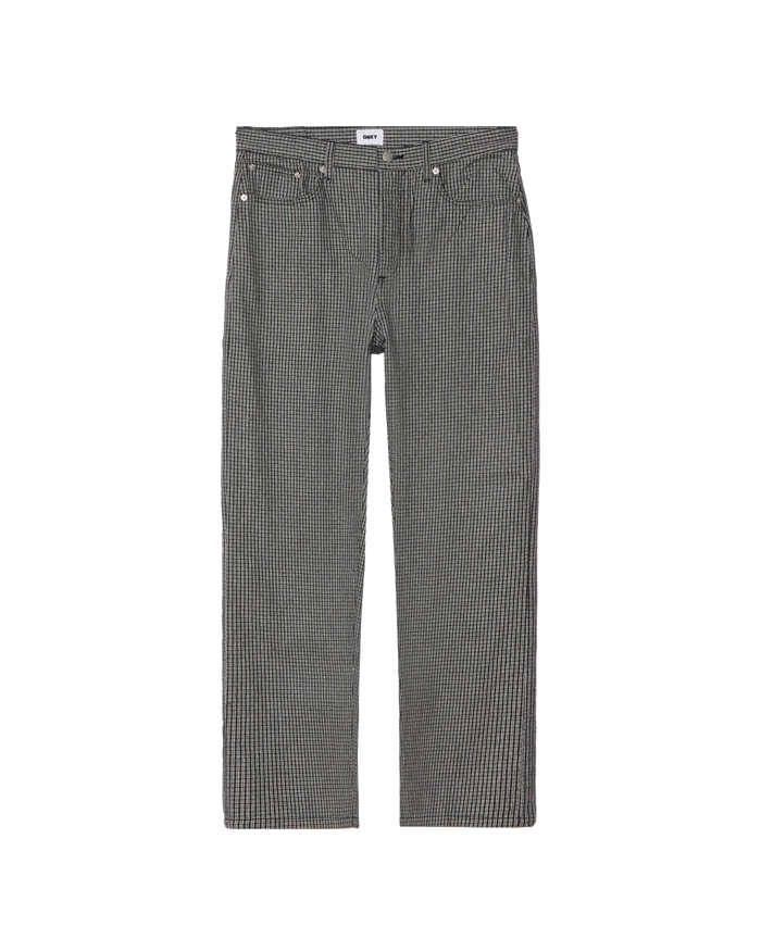 CLASSIC BAGGY PLAID DENIM - BLACK MULTI