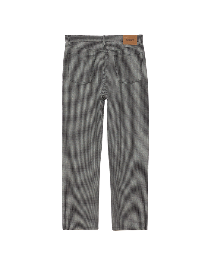 CLASSIC BAGGY PLAID DENIM - BLACK MULTI