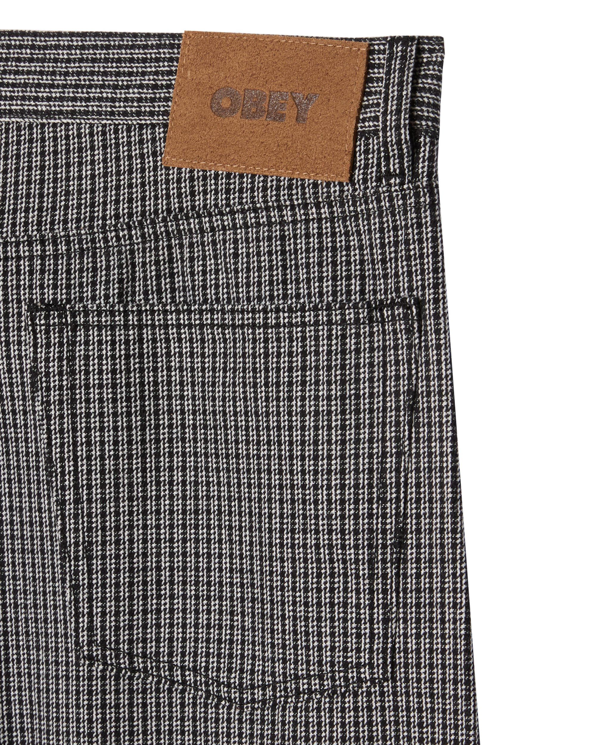 CLASSIC BAGGY PLAID DENIM - BLACK MULTI